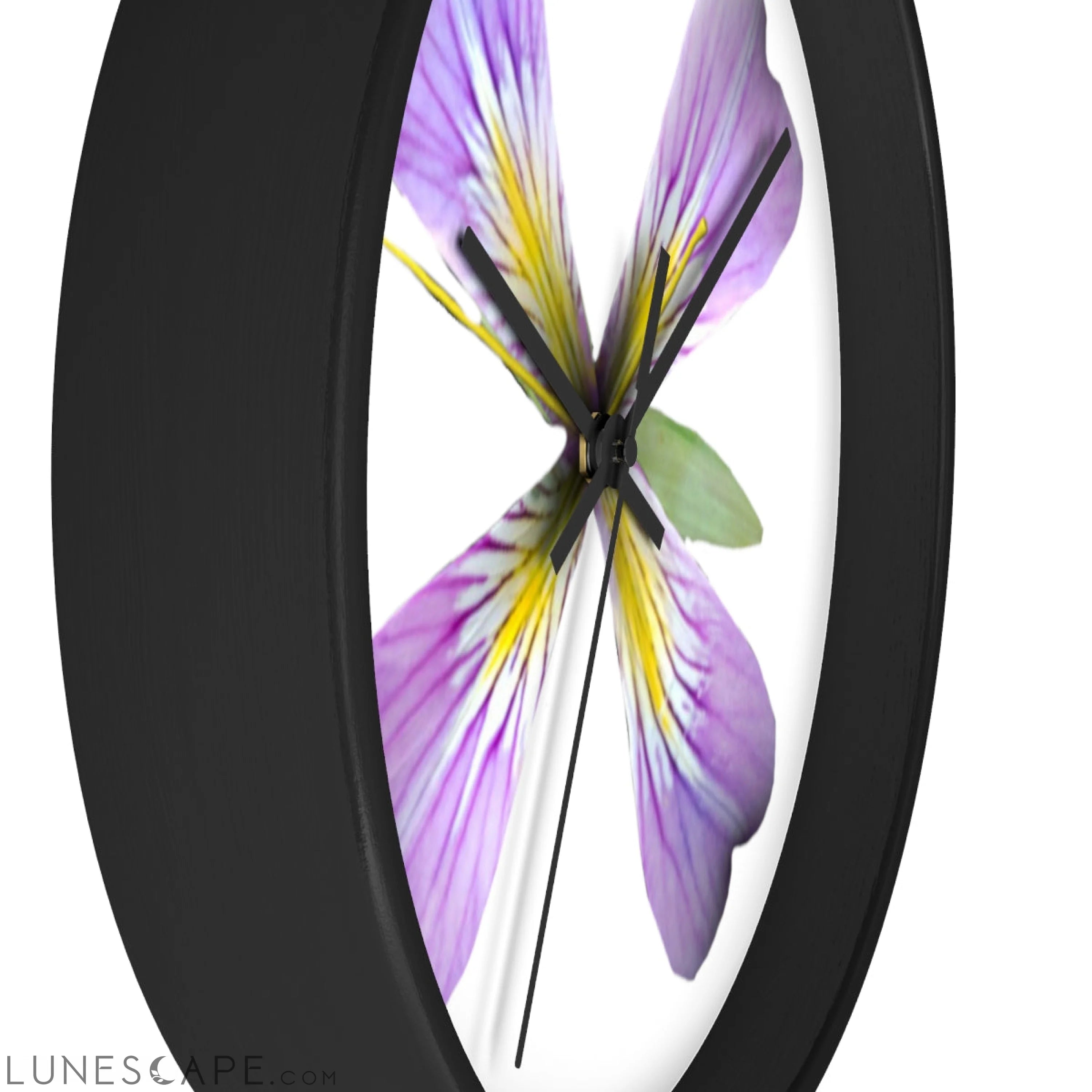 Purple Flower Wall clock LUNESCAPE