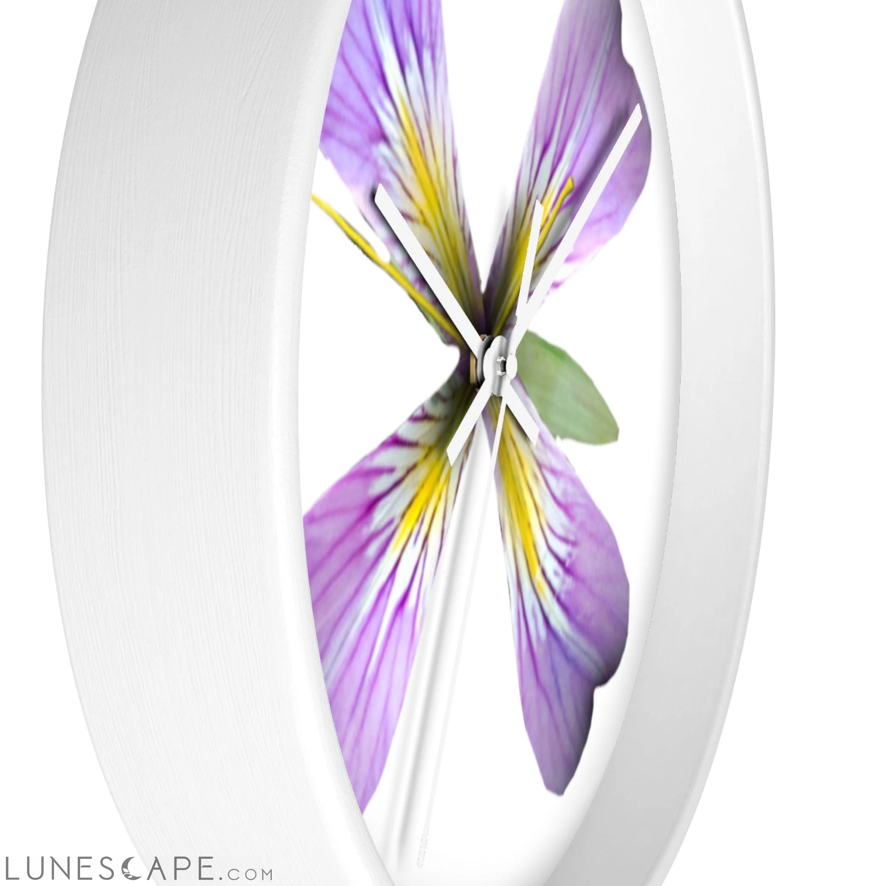Purple Flower Wall clock LUNESCAPE