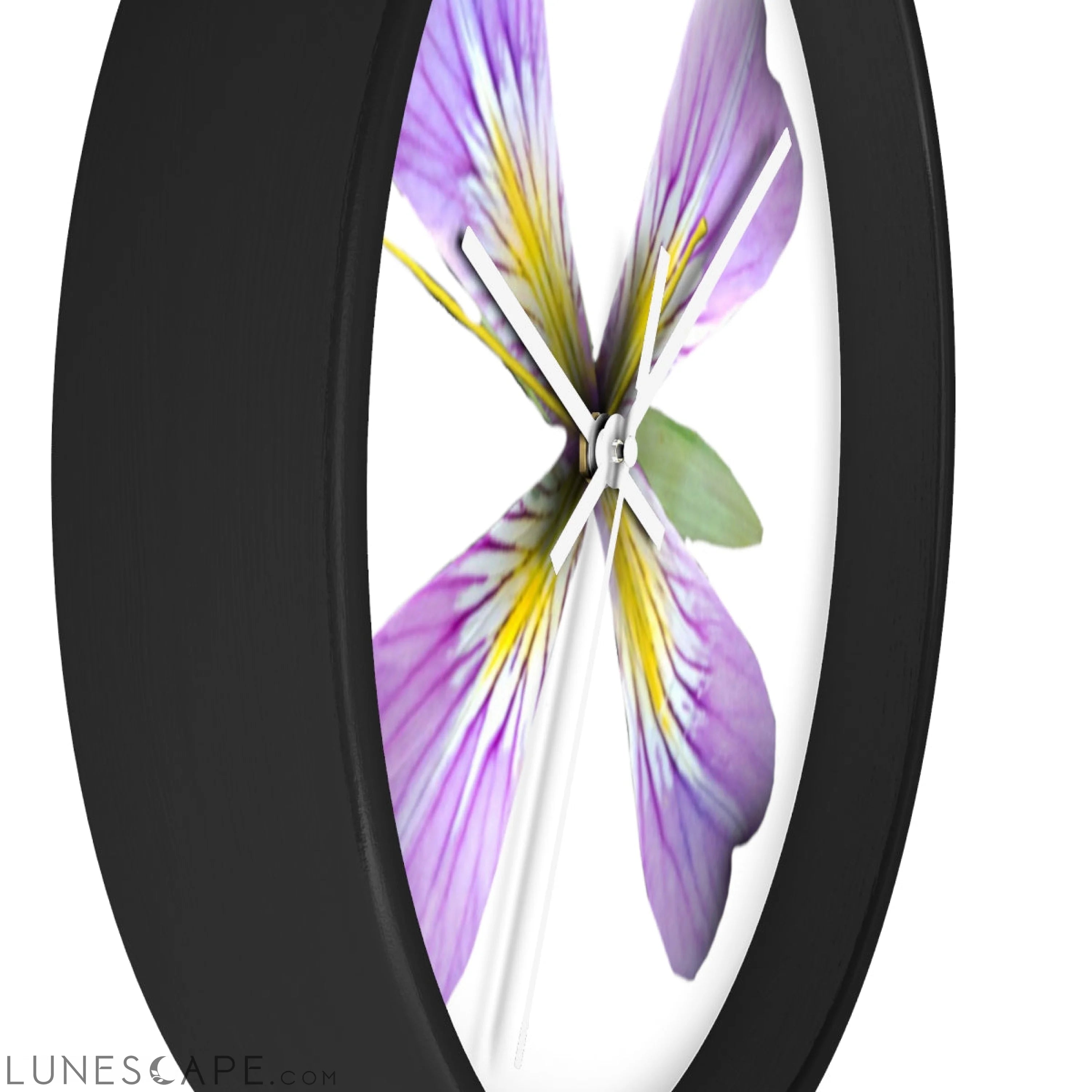 Purple Flower Wall clock LUNESCAPE