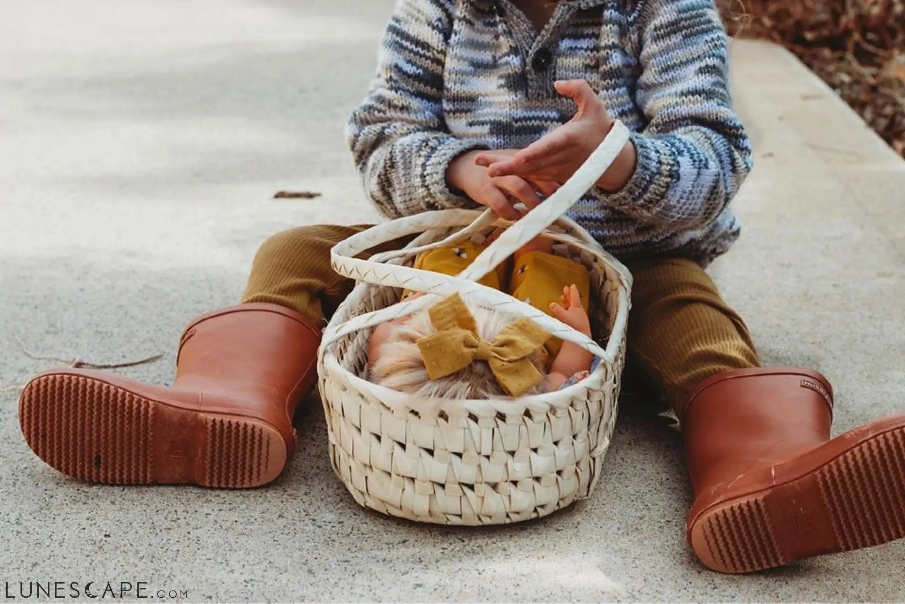 QToys Australia Seagrass Doll Carrier LUNESCAPE