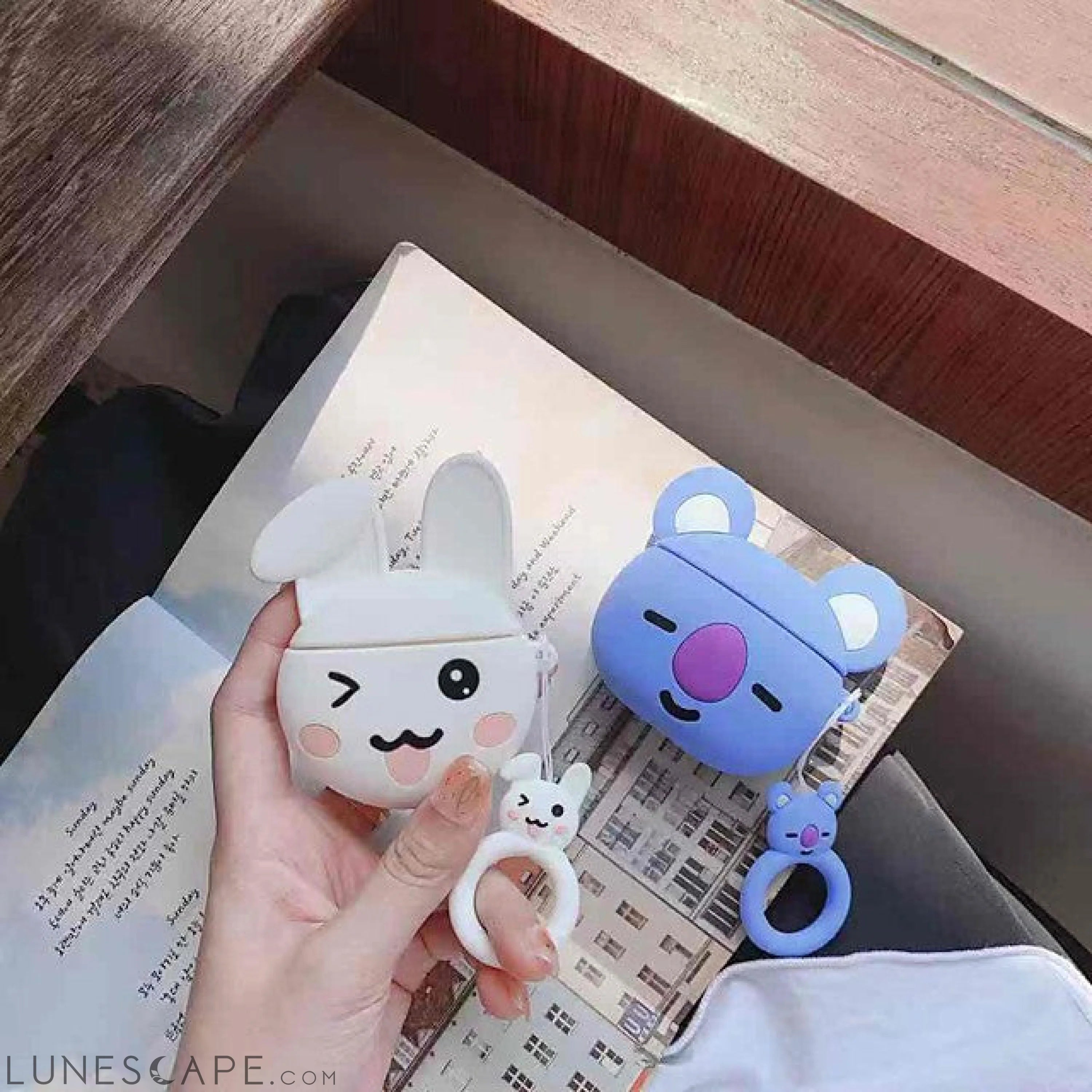 Rabbit Case For AirPods 1/2  Lovely Headphone Case Hard LUNESCAPE