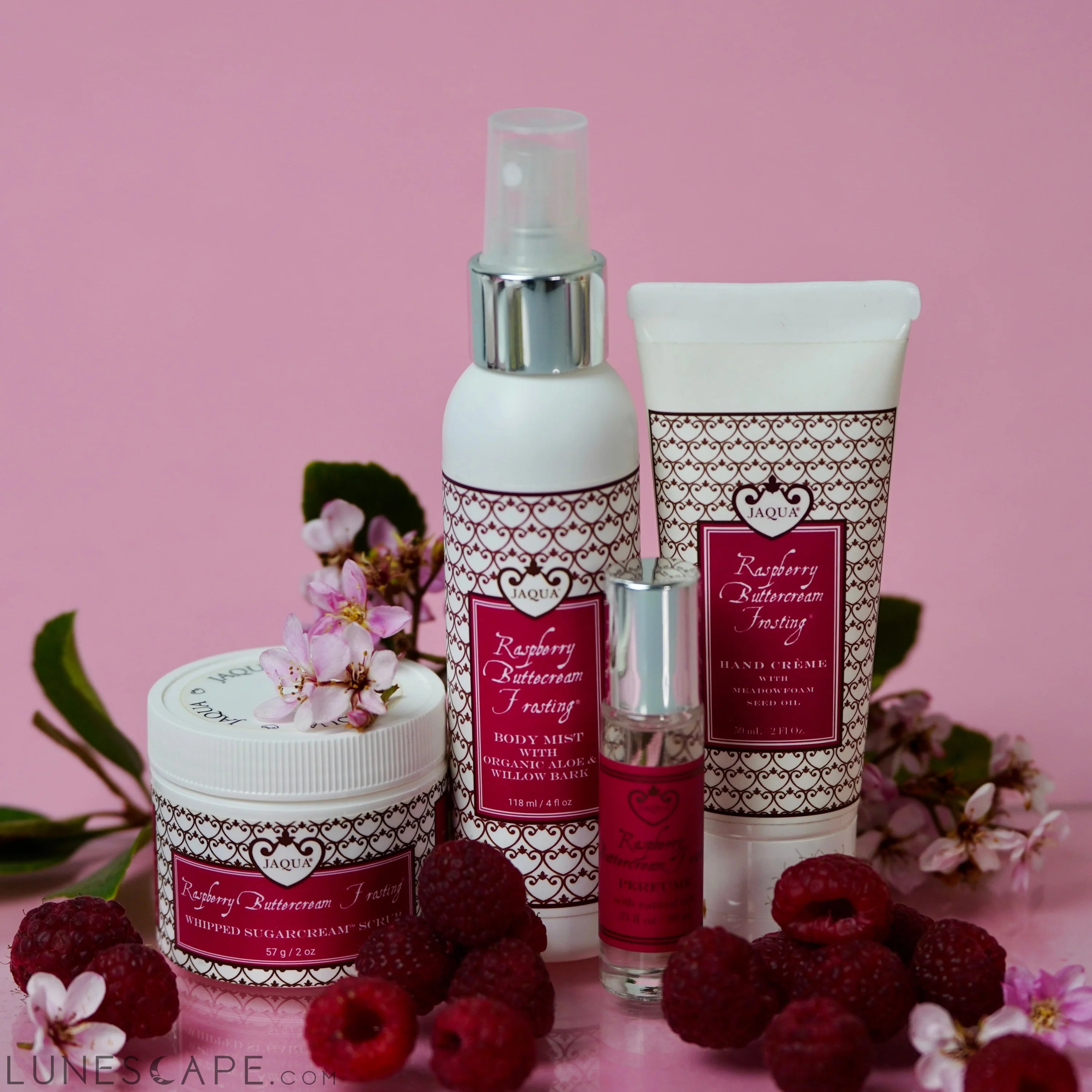 Raspberry Buttercream Frosting Hydrating Body Mist Organic Aloe & Willow Bark LUNESCAPE