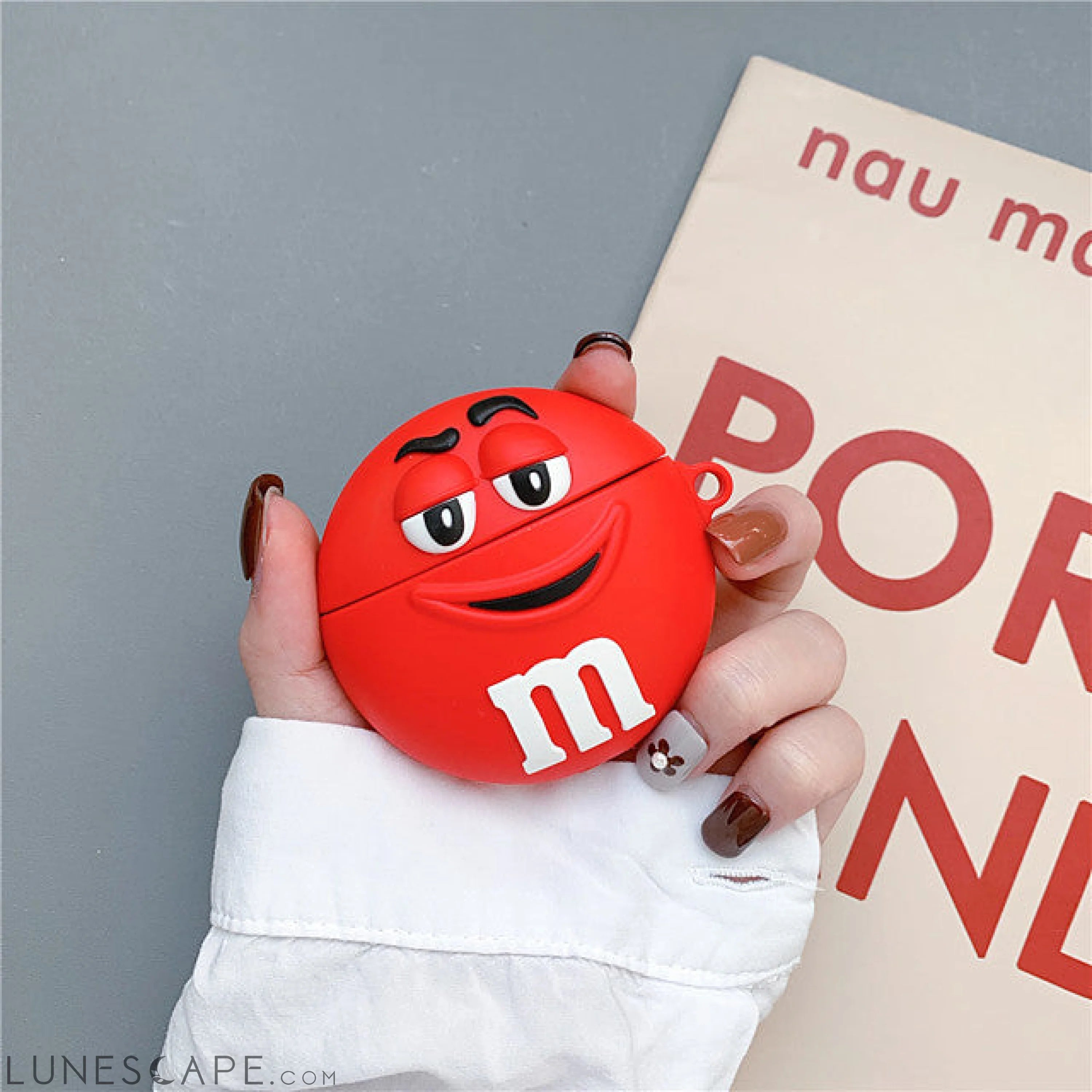 Red M&M AirPods Case LUNESCAPE