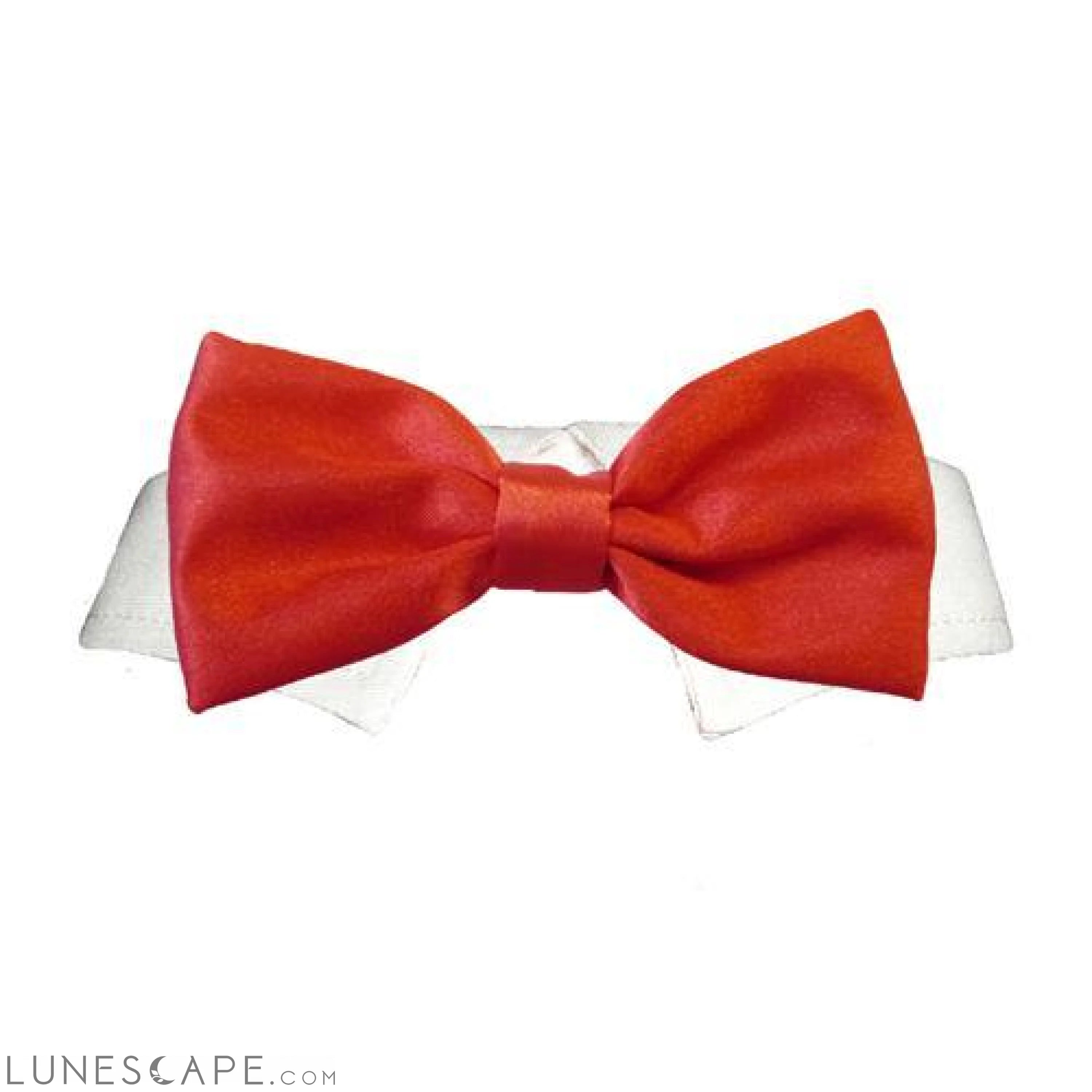 Red Satin Bow Tie LUNESCAPE