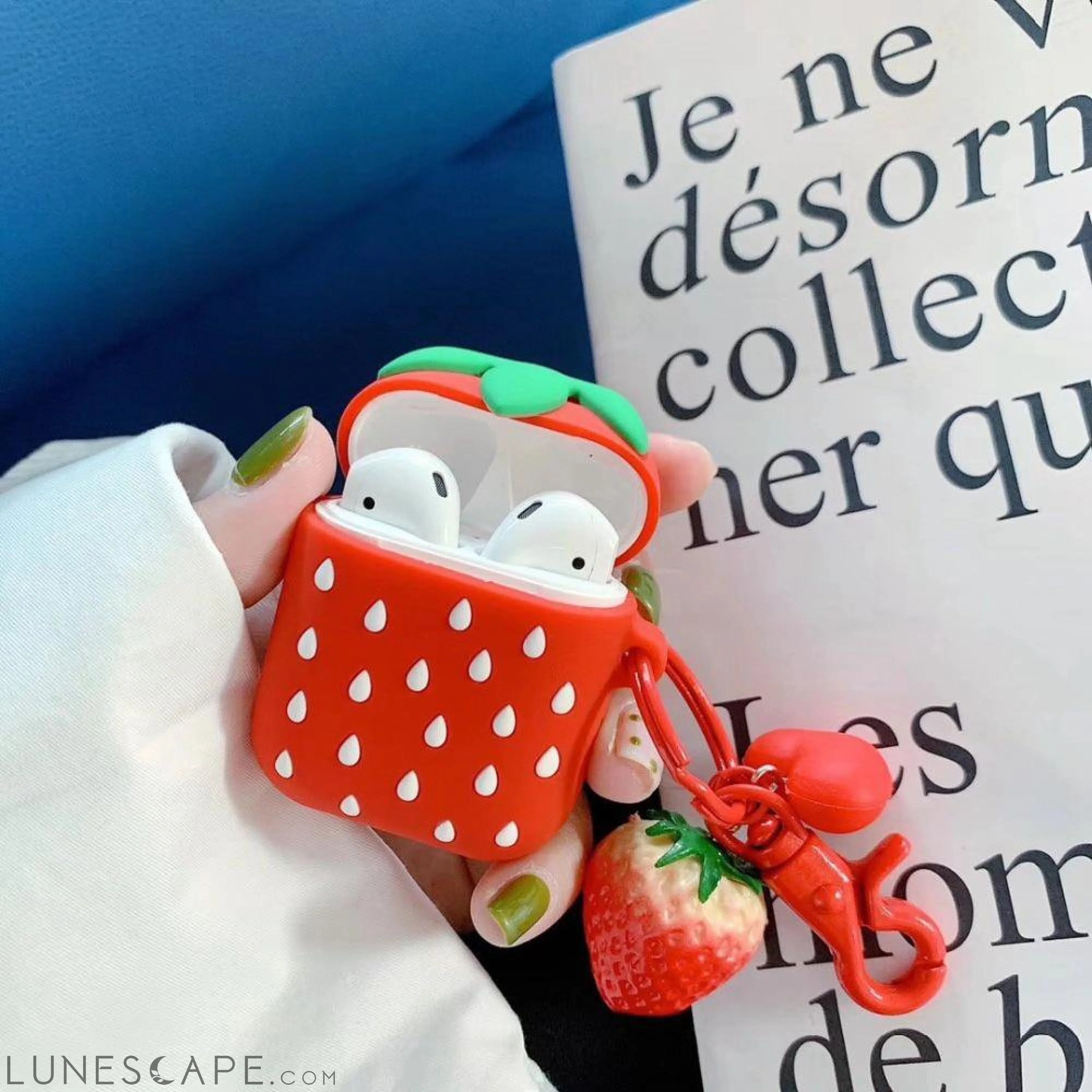 Red Strawberry AirPods Case LUNESCAPE