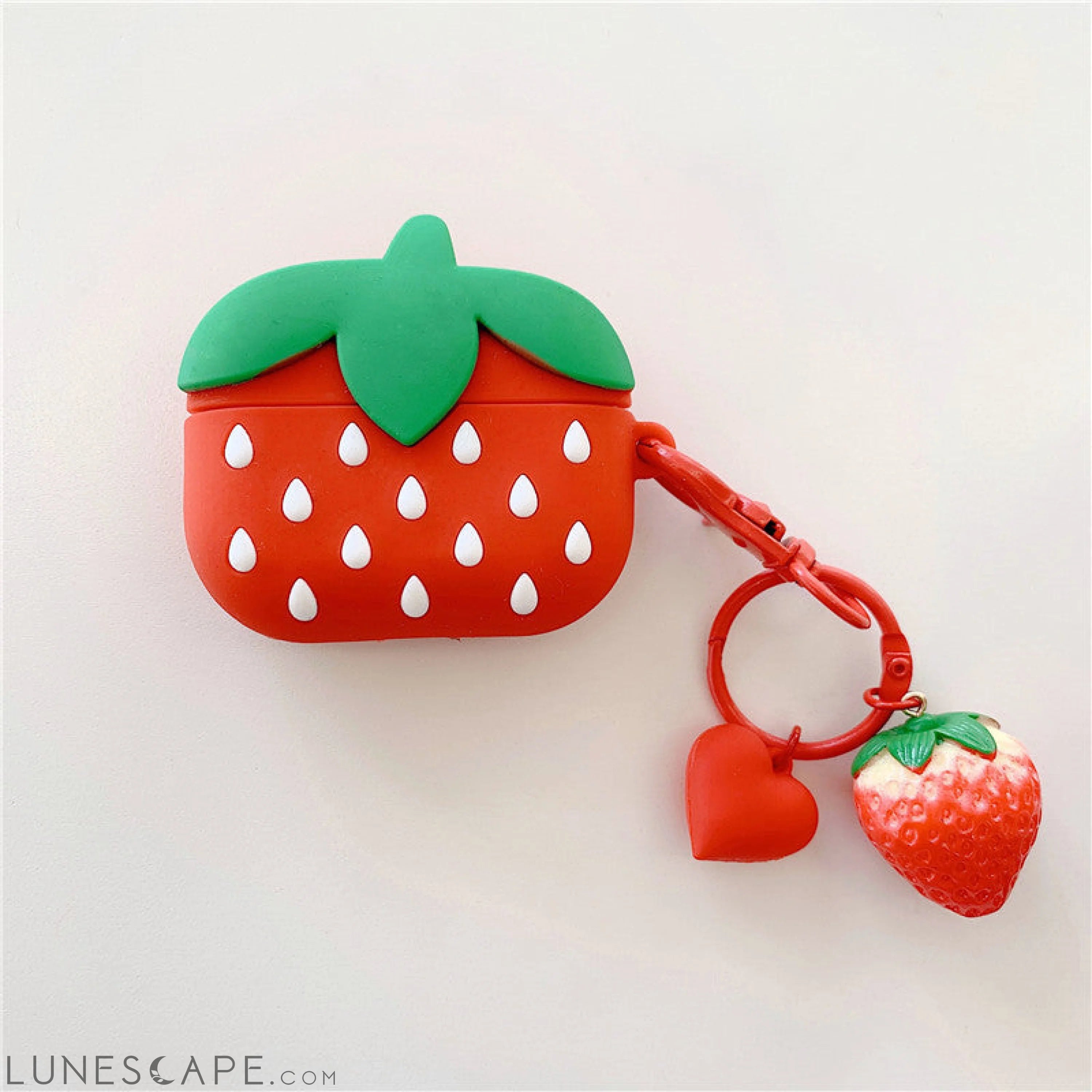 Red Strawberry AirPods Case LUNESCAPE