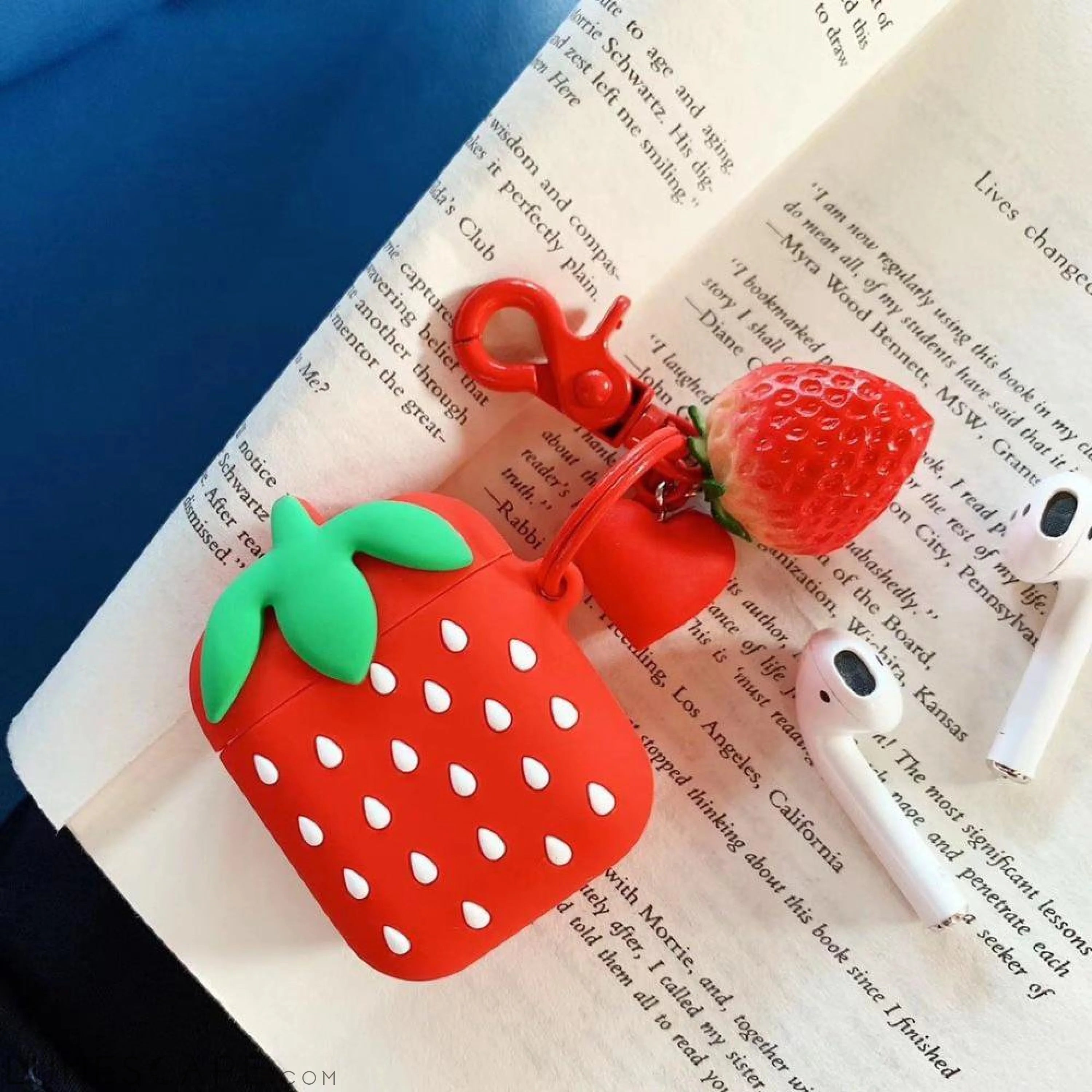 Red Strawberry AirPods Case LUNESCAPE