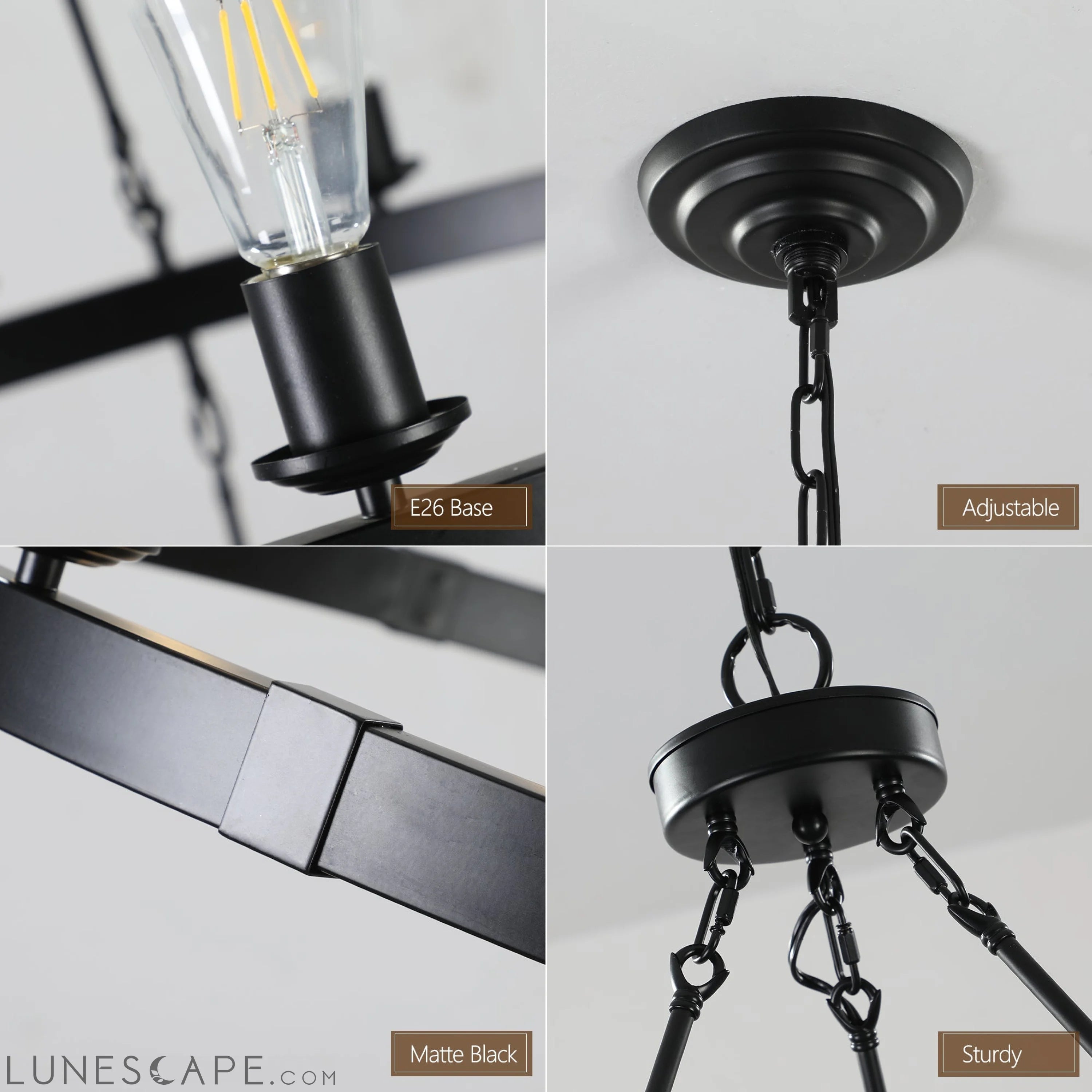 Retro style Large 2-Tier circular ceiling Ironwork chandelier LUNESCAPE