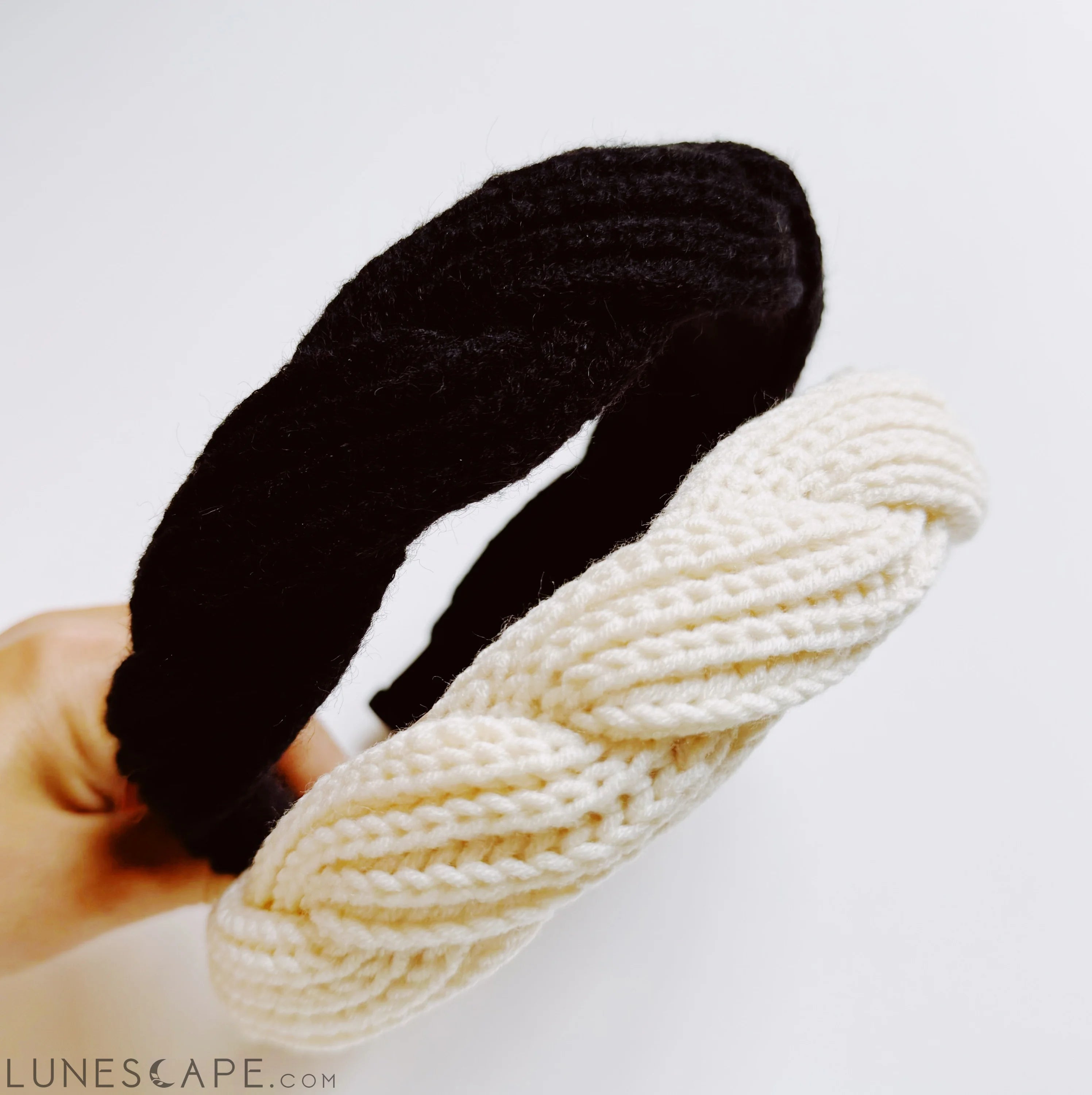 Retro Yarn Knit Braided Headband LUNESCAPE