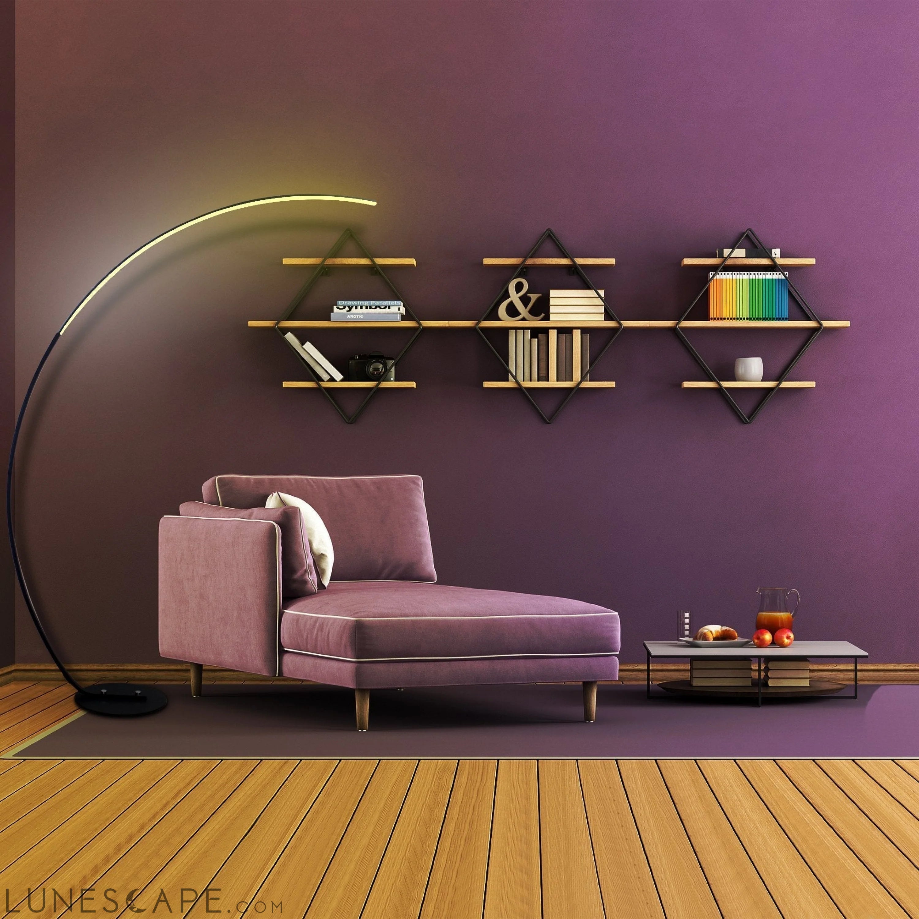 RGB Modern Curve Lamp LUNESCAPE
