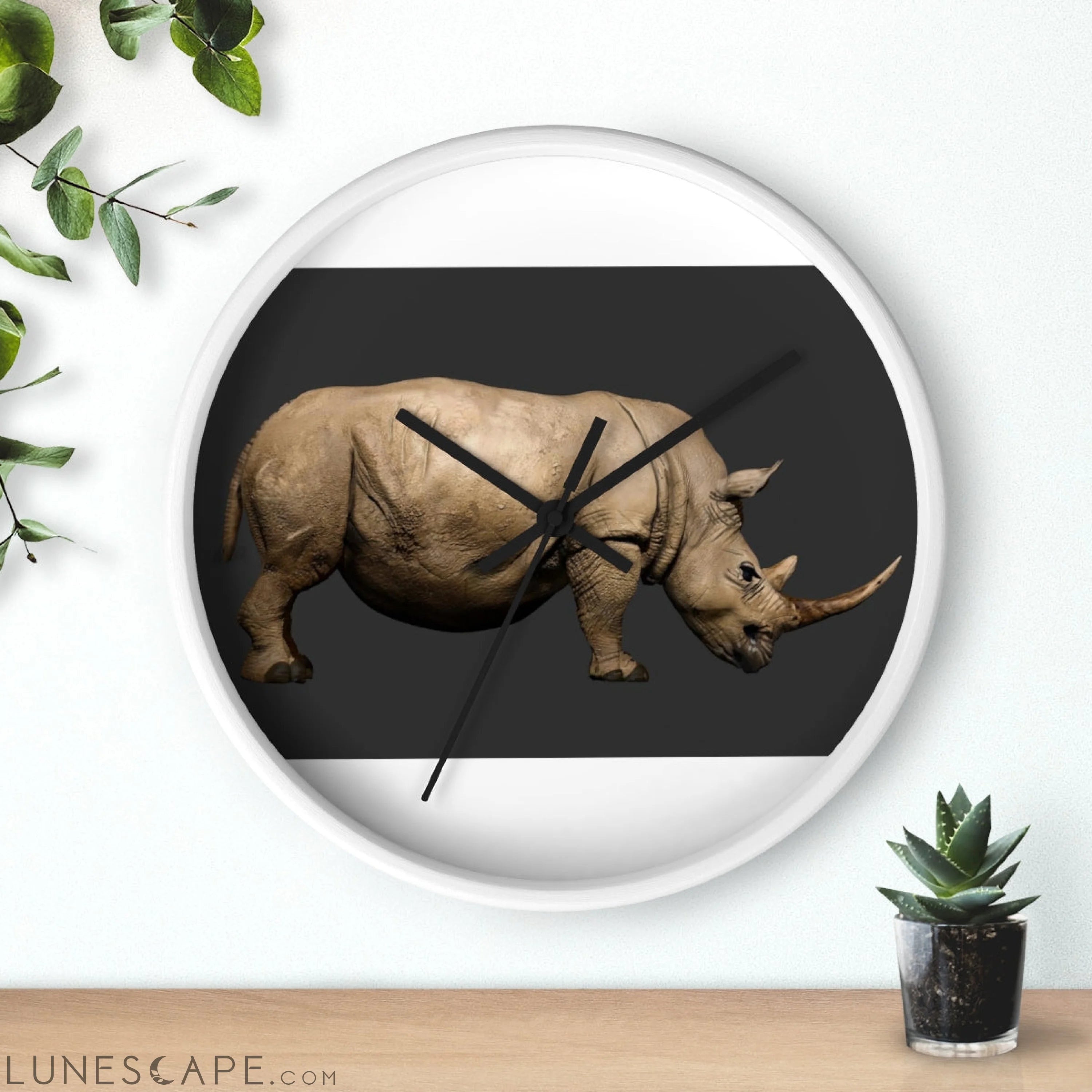 Rhino Wall clock LUNESCAPE