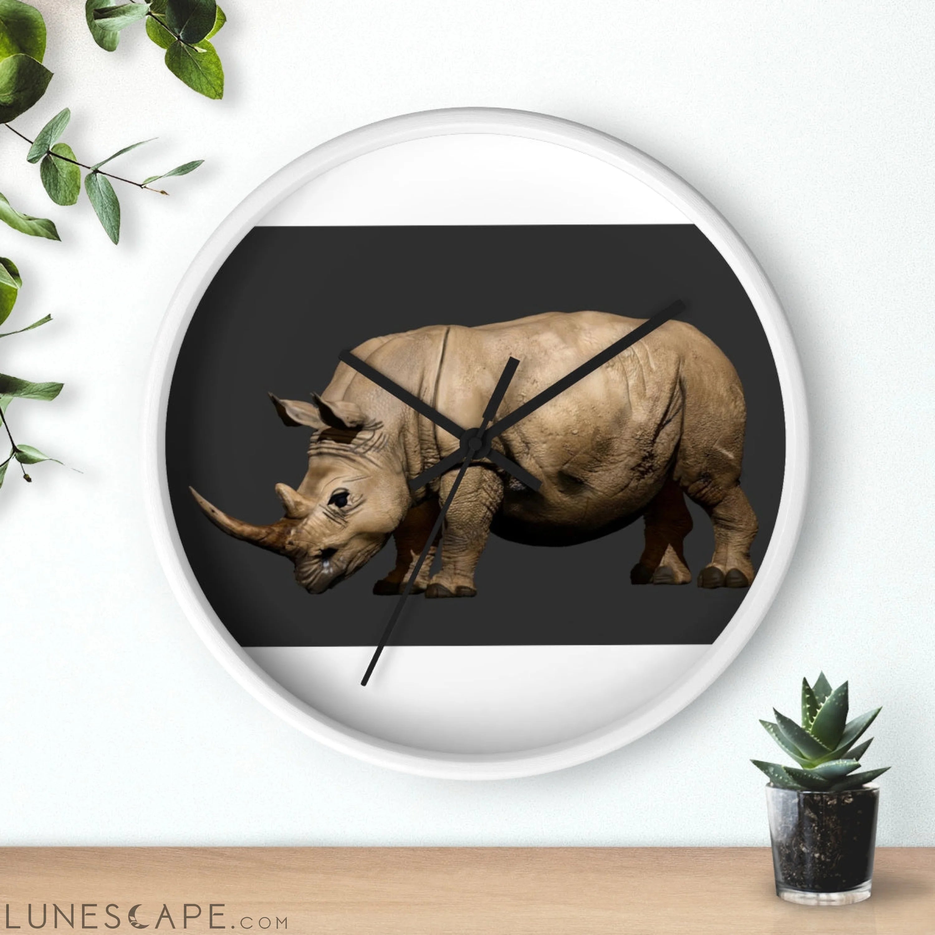 Rhino Wall clock LUNESCAPE