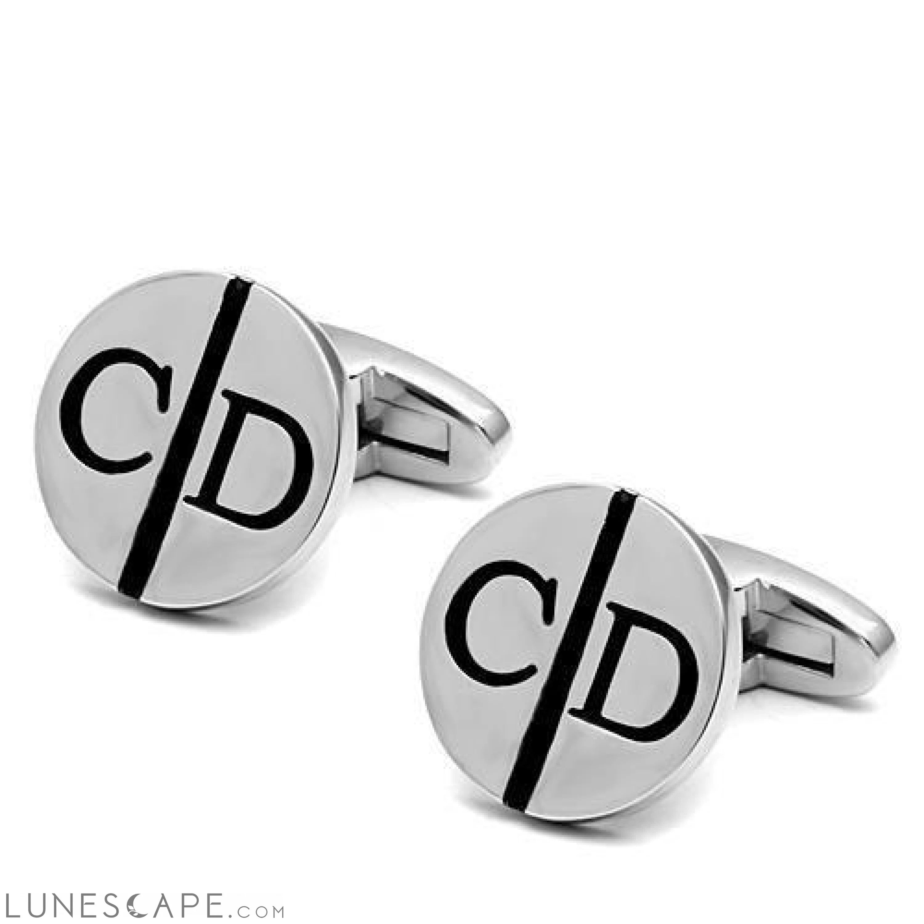 Rhodium Brass Cufflink with No Stone LUNESCAPE