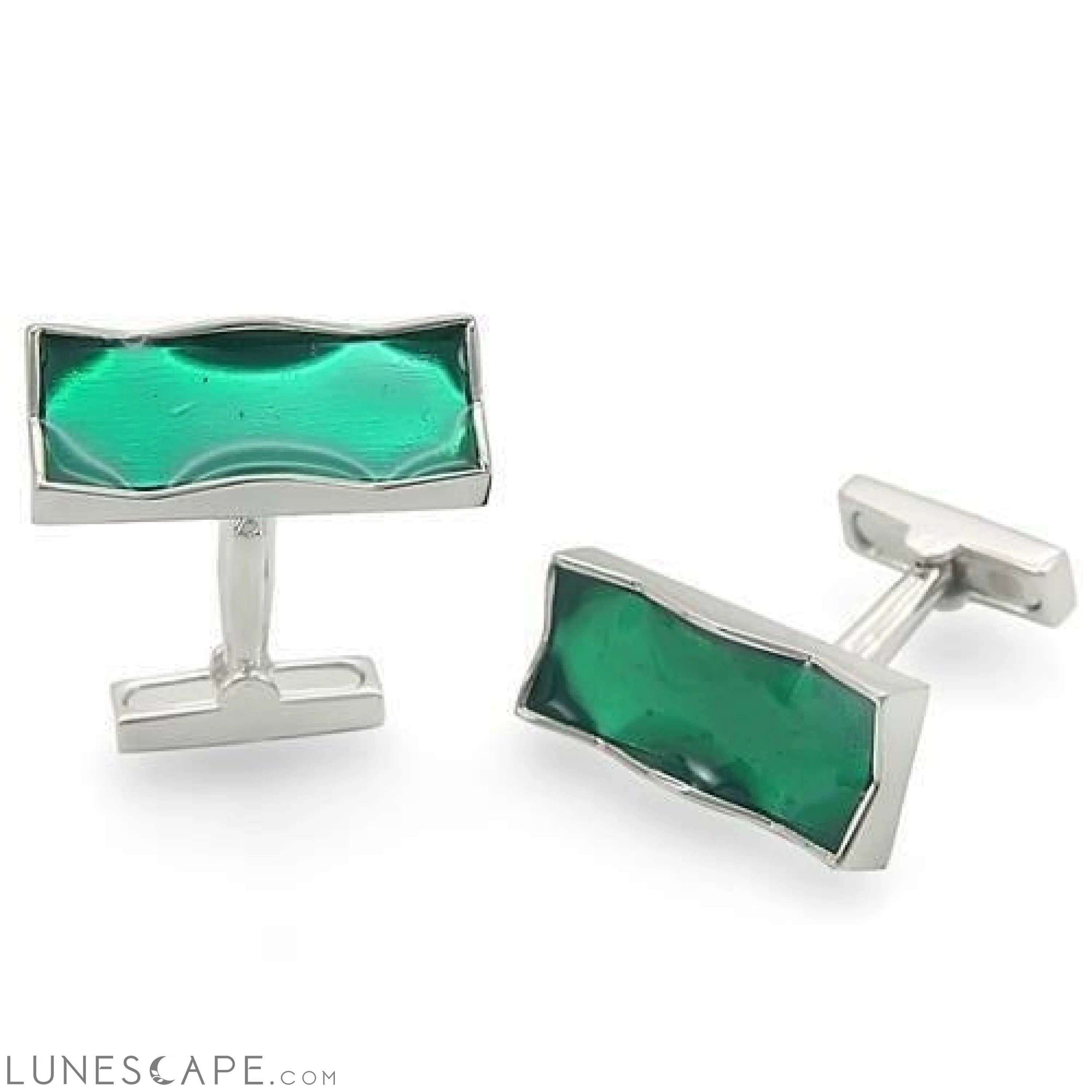 Rhodium Brass Cufflink with No Stone LUNESCAPE