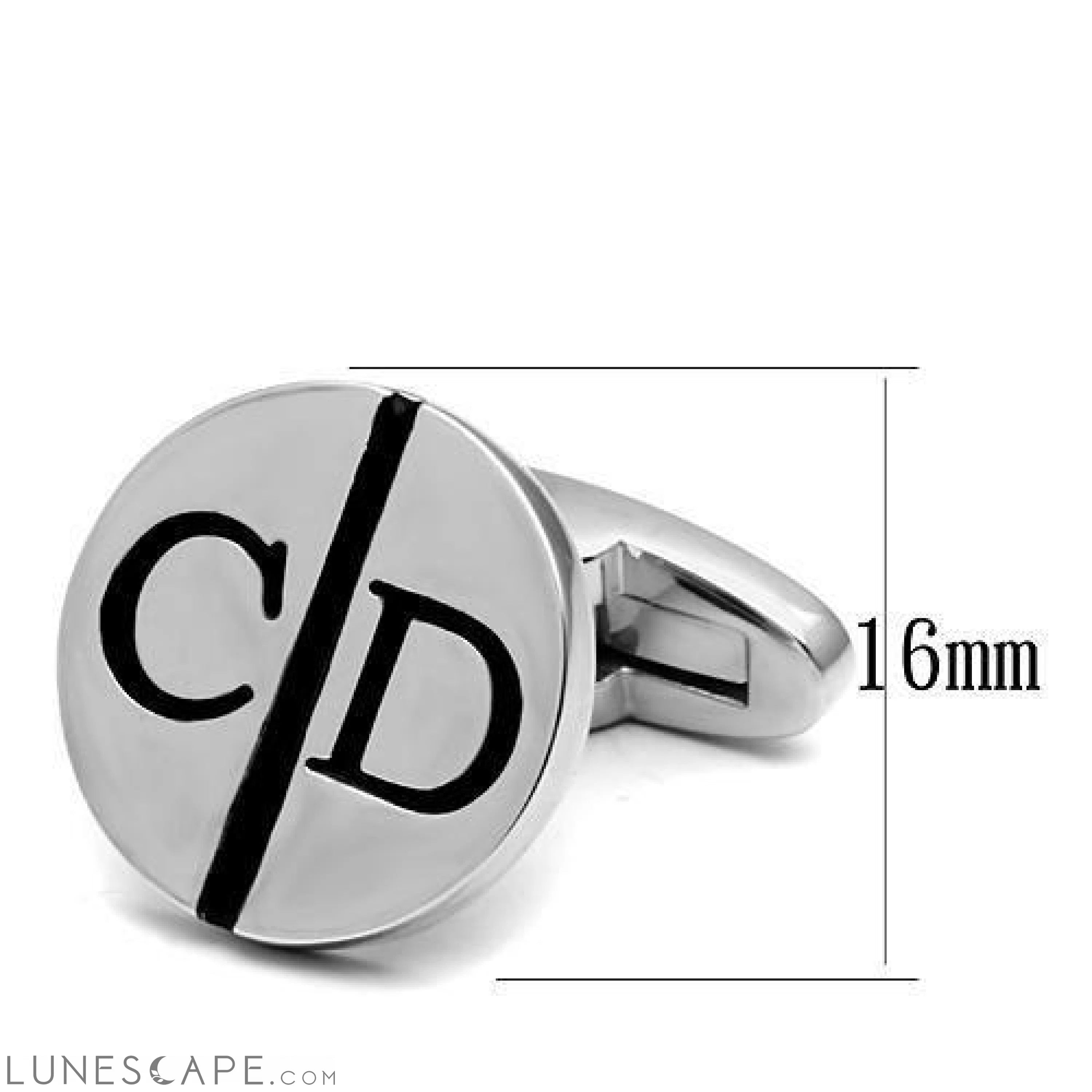 Rhodium Brass Cufflink with No Stone LUNESCAPE