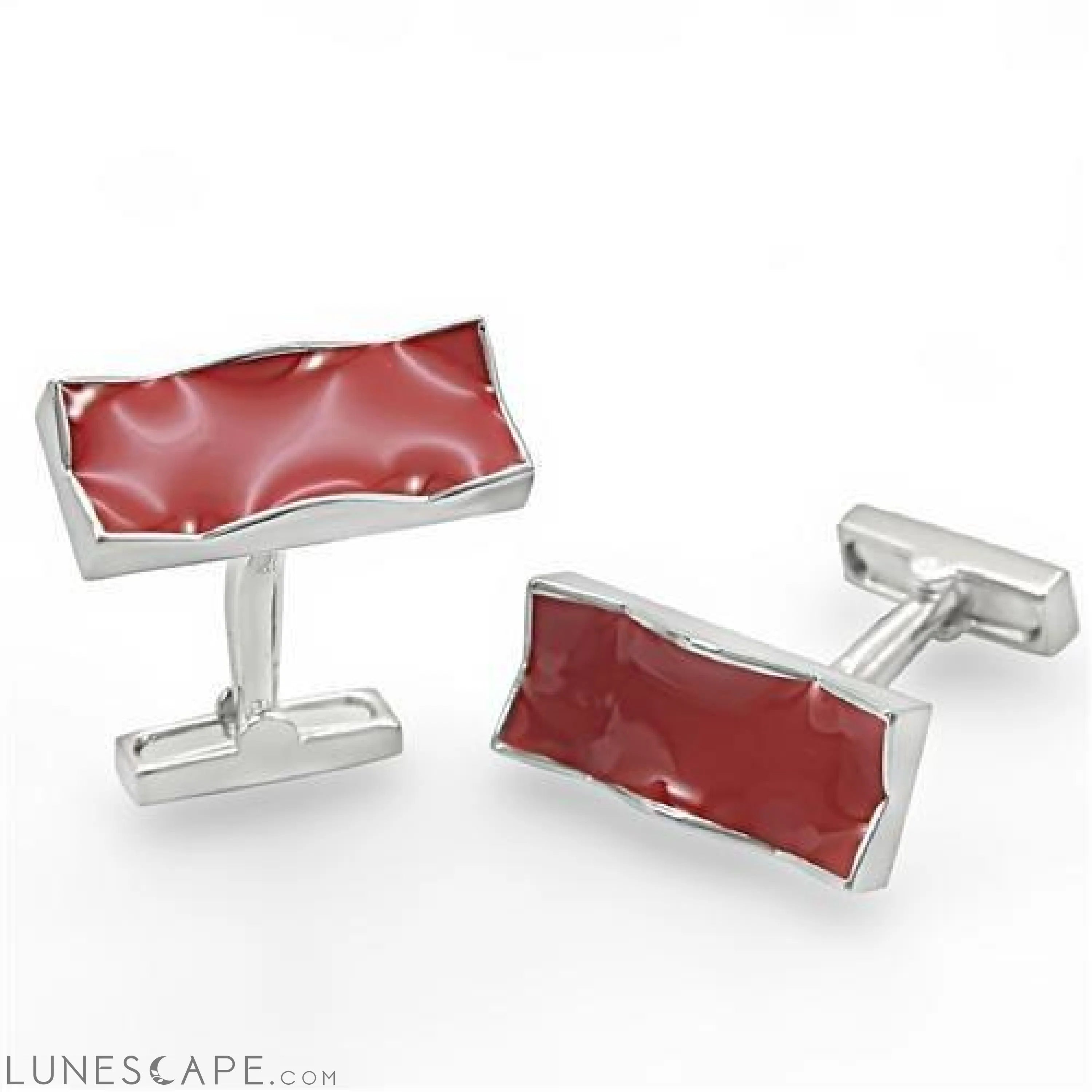 Rhodium Brass Cufflink with No Stone LUNESCAPE