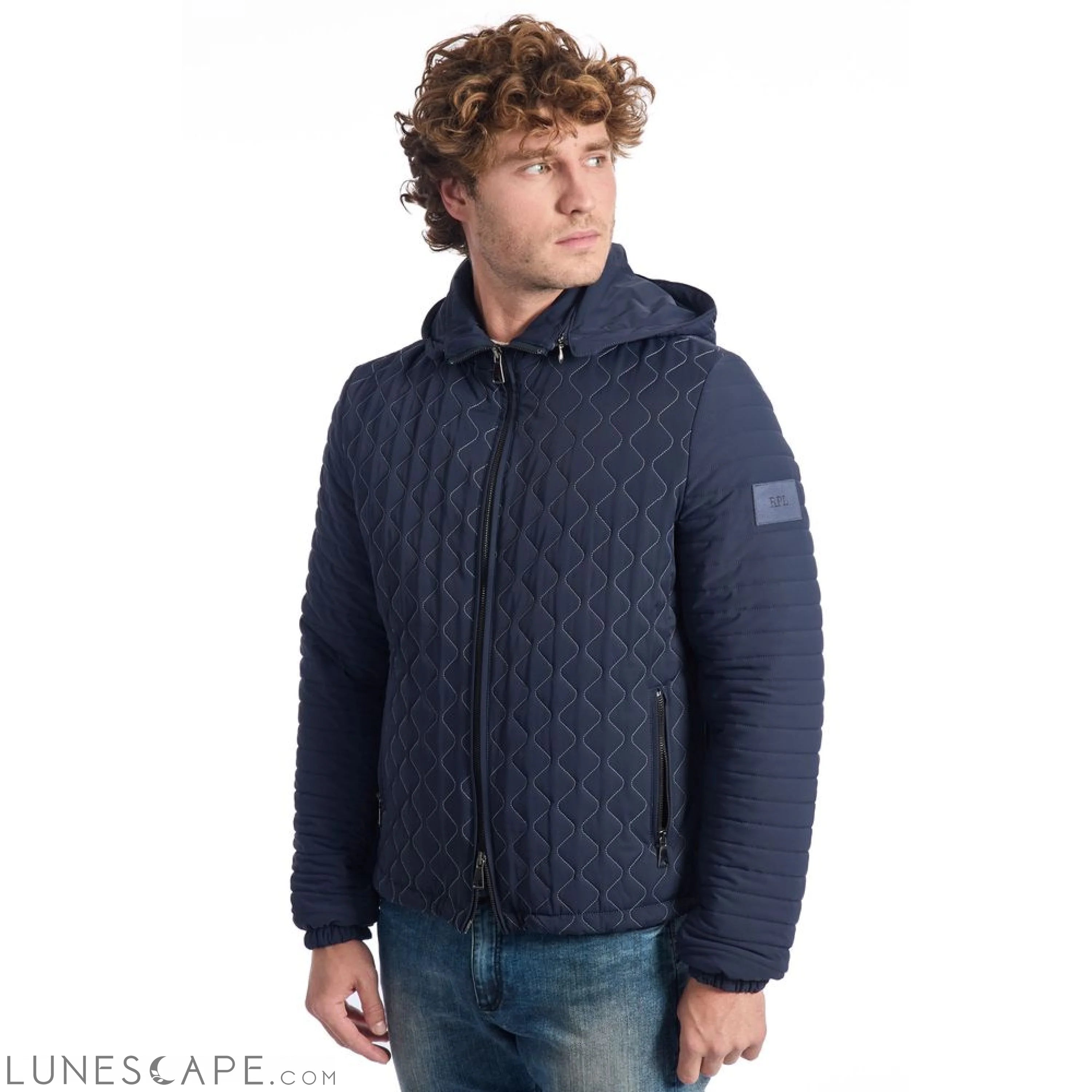 Roberto Pepe Luxury Blue Polyamide Men's Jacket LUNESCAPE
