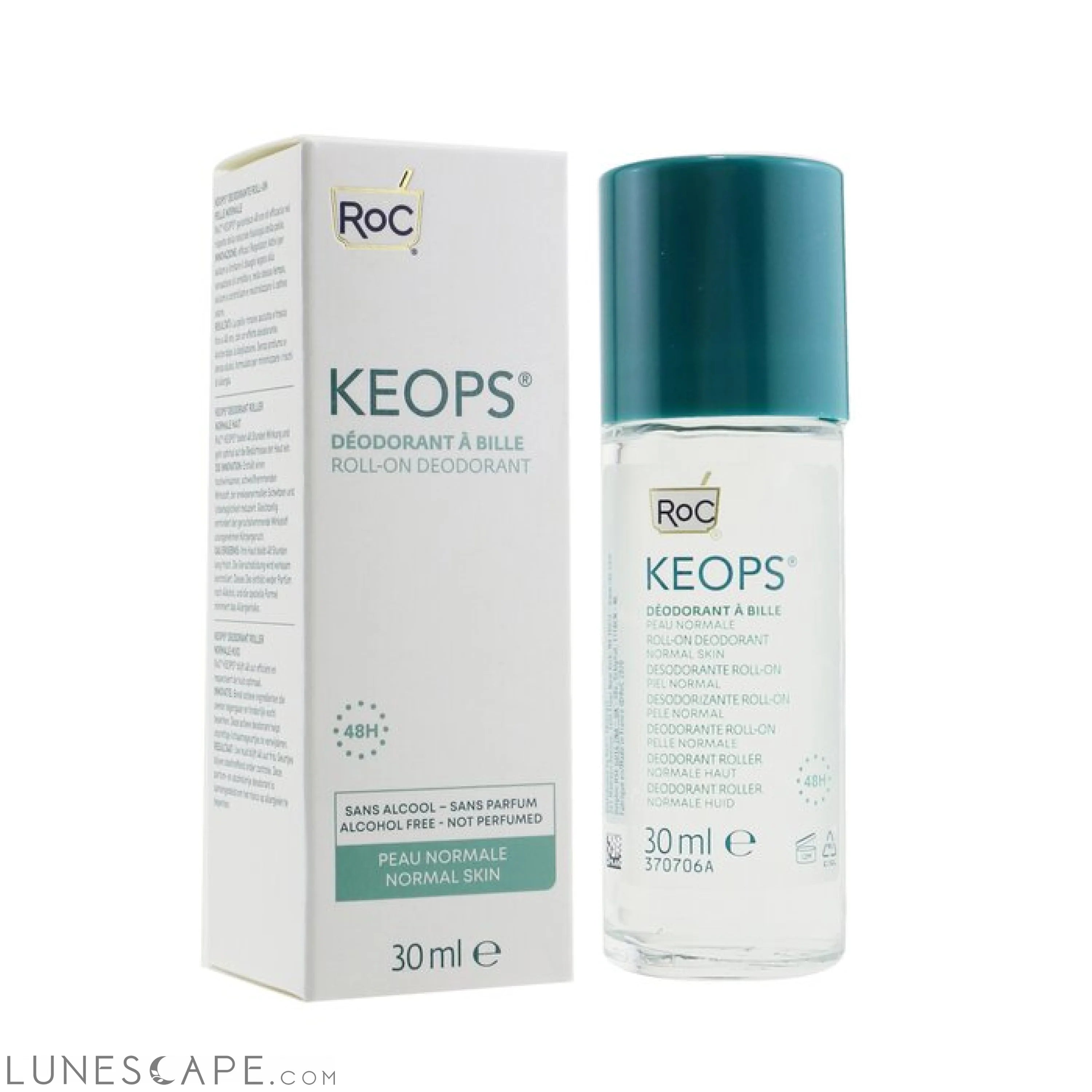 ROC - KEOPS Roll-On Deodorant 48H - Alcohol Free & Not Perfumed (Normal Skin) LUNESCAPE