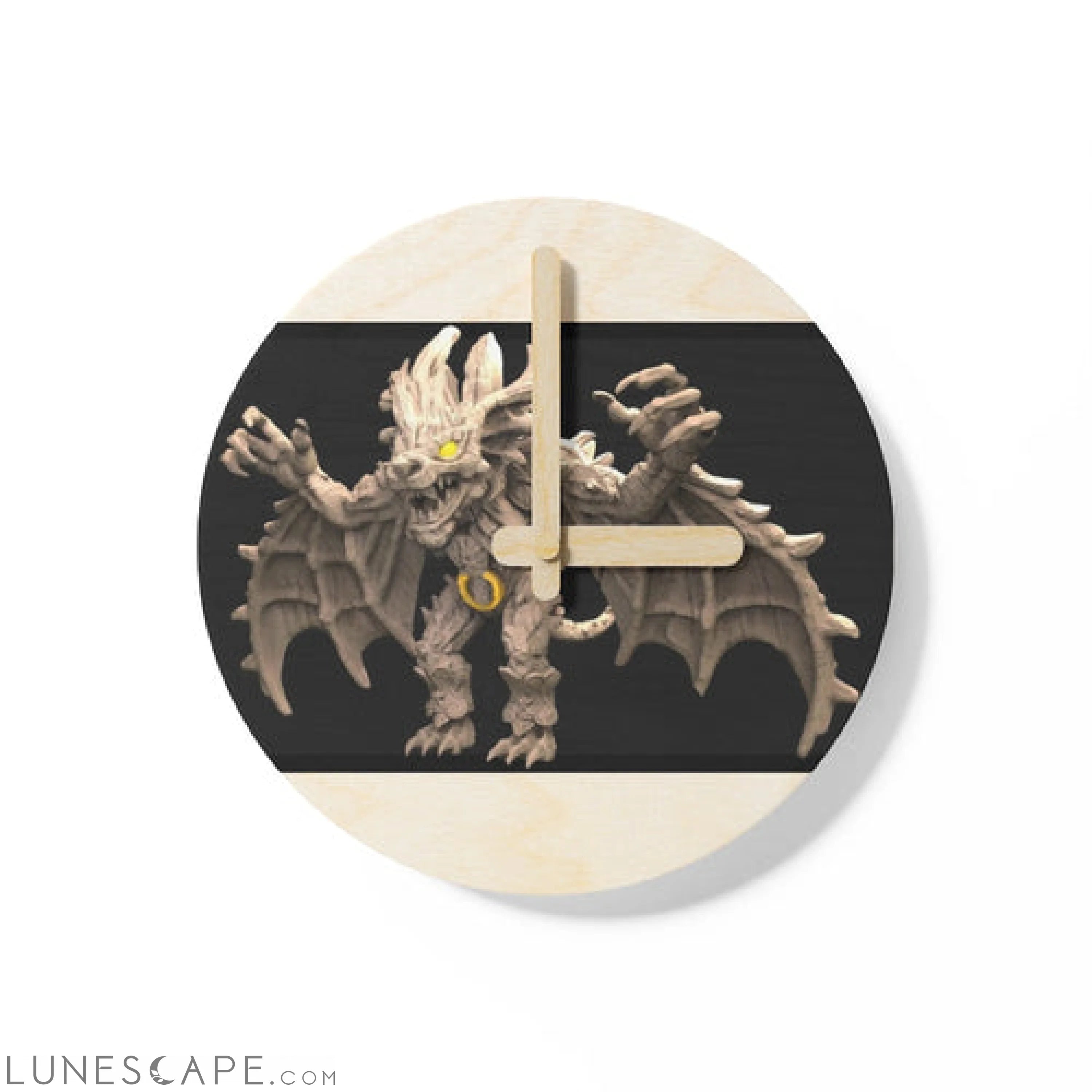 Rock Creature Wooden Wall Clock LUNESCAPE