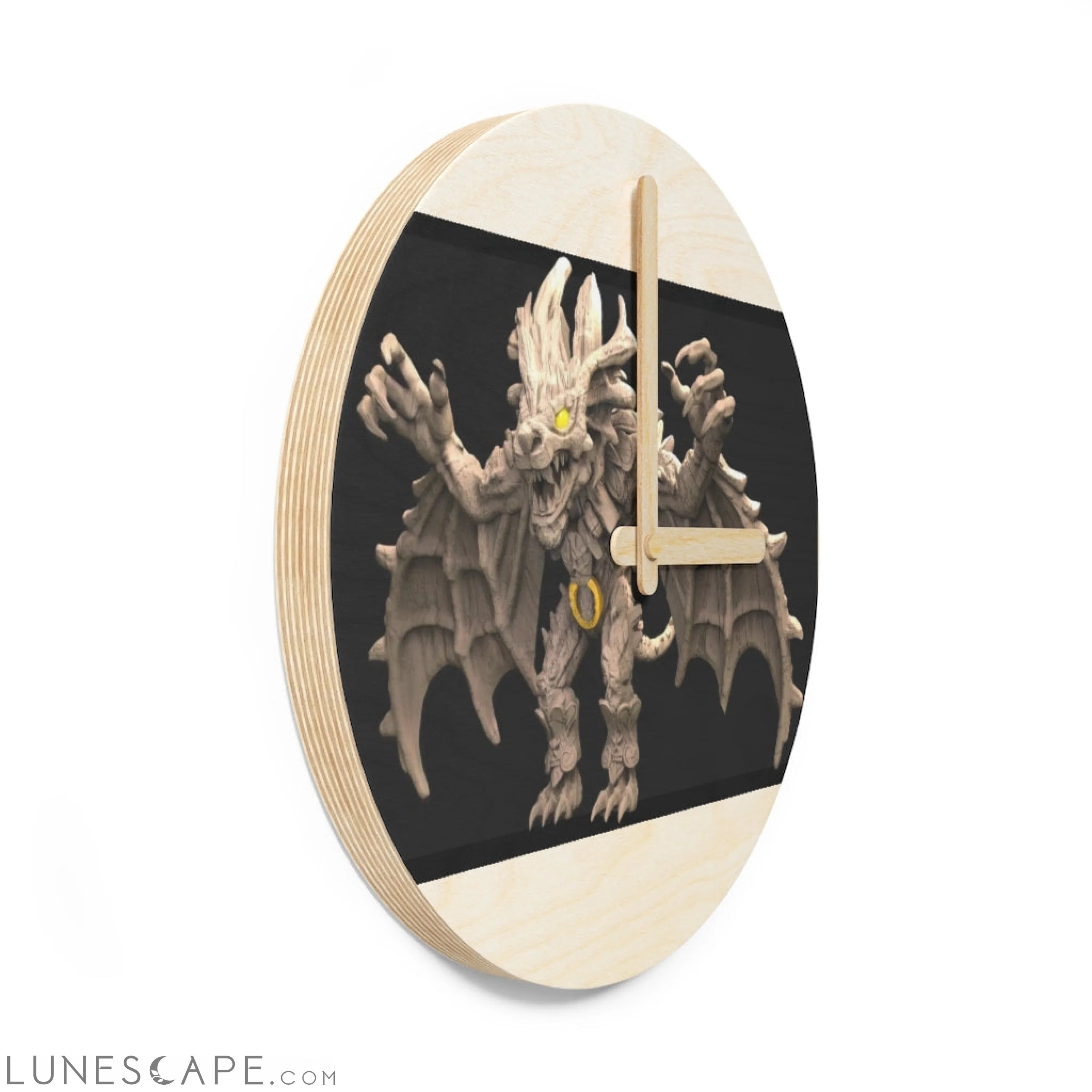 Rock Creature Wooden Wall Clock LUNESCAPE