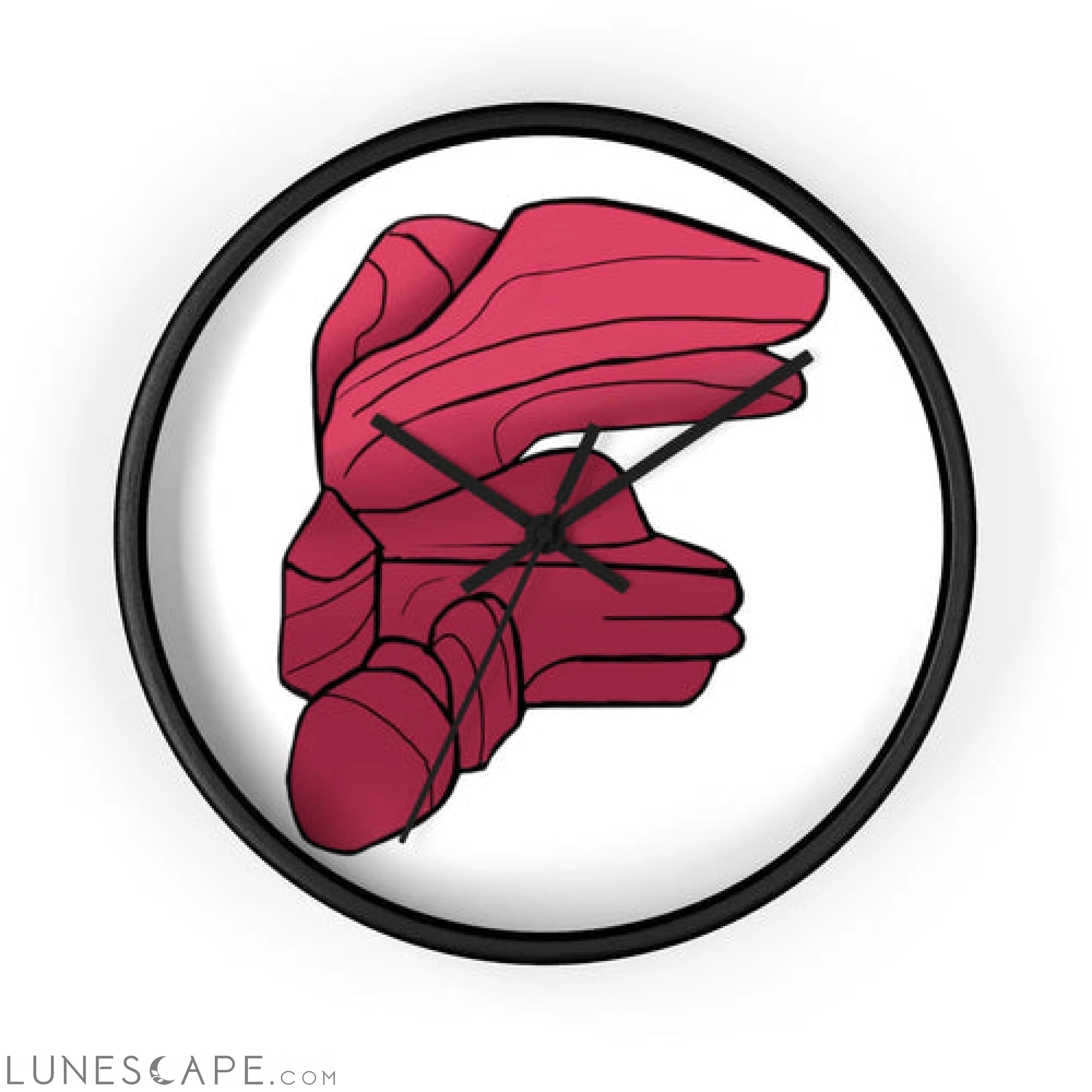 Rock Wall clock LUNESCAPE