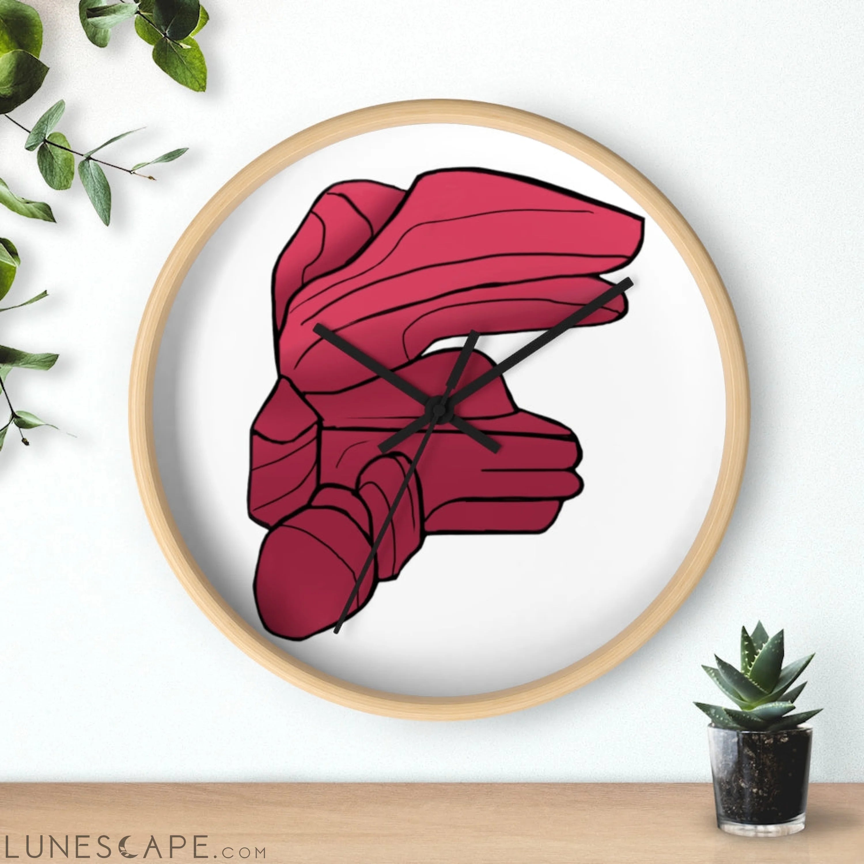 Rock Wall clock LUNESCAPE