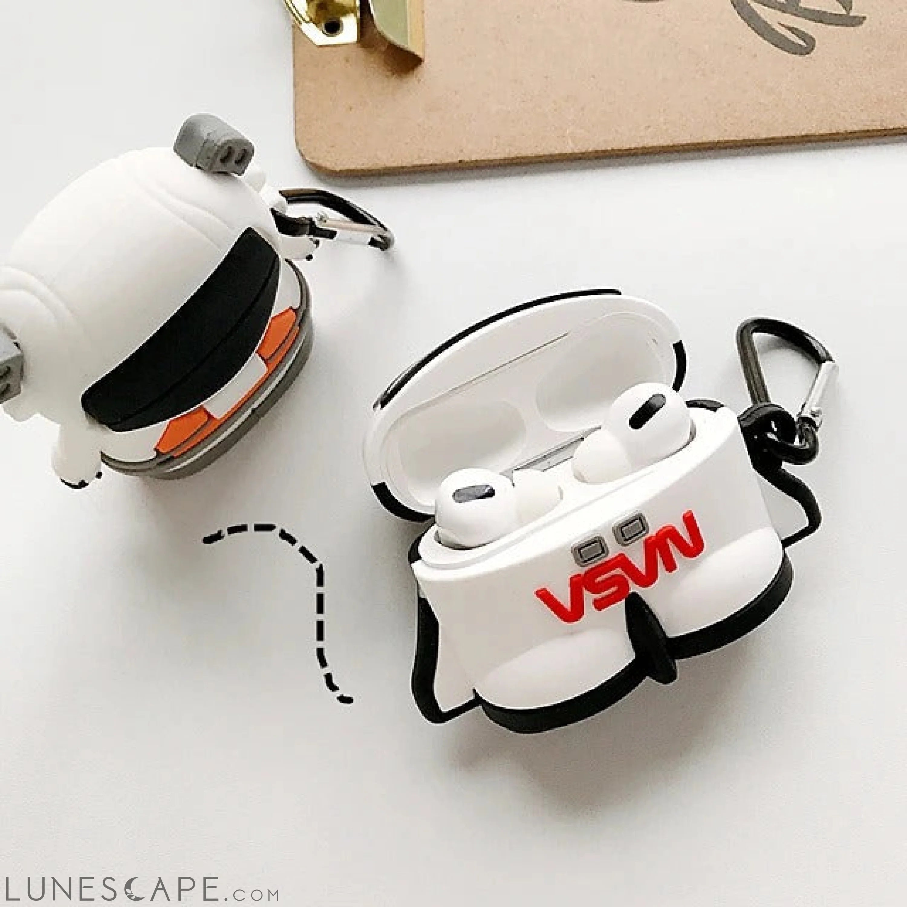 Rocket Astronaut Cute Headphone Case Hard LUNESCAPE