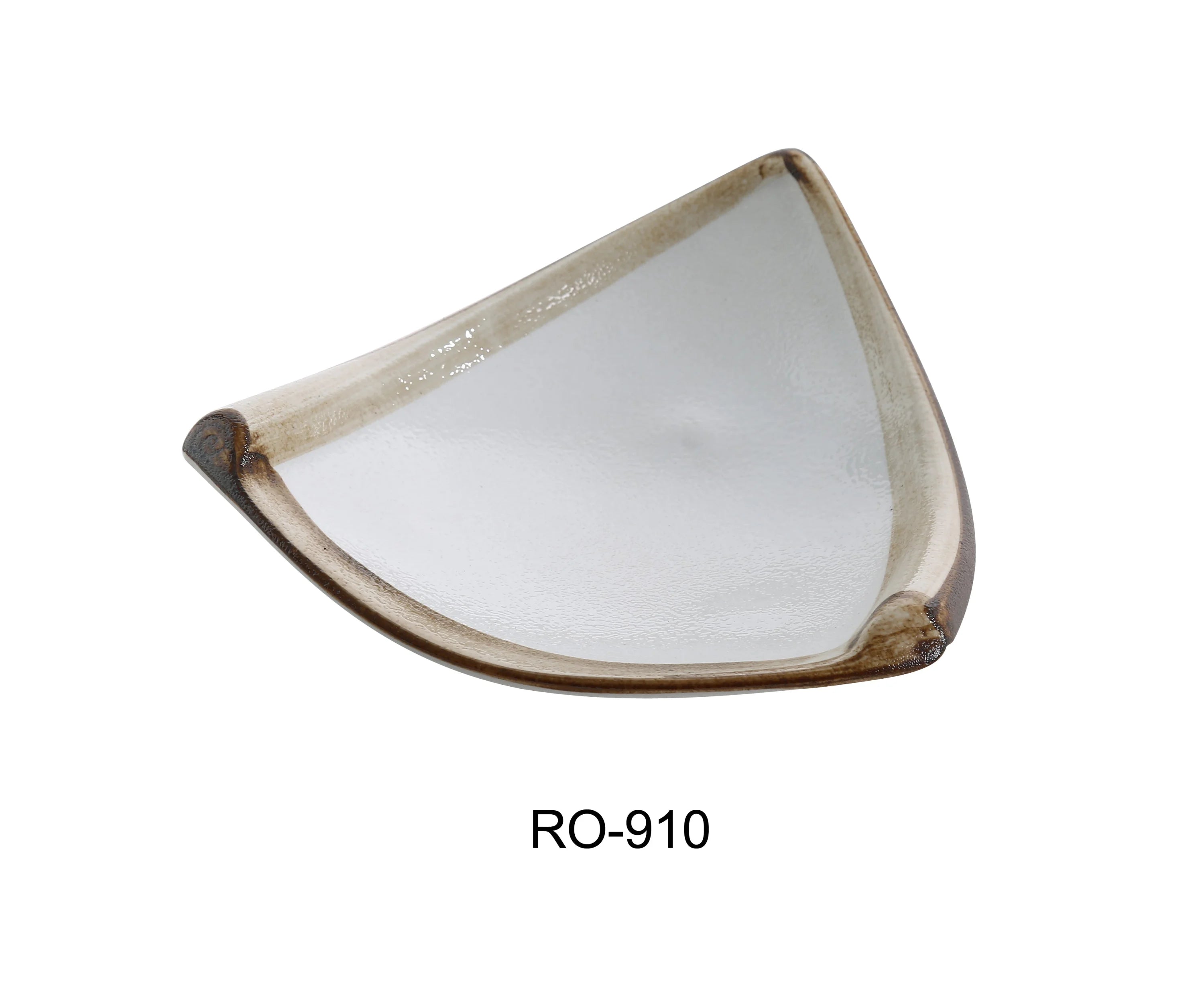 ROCKEYE 10" DEEP Triangle Dinner Plate 10 OZ LUNESCAPE