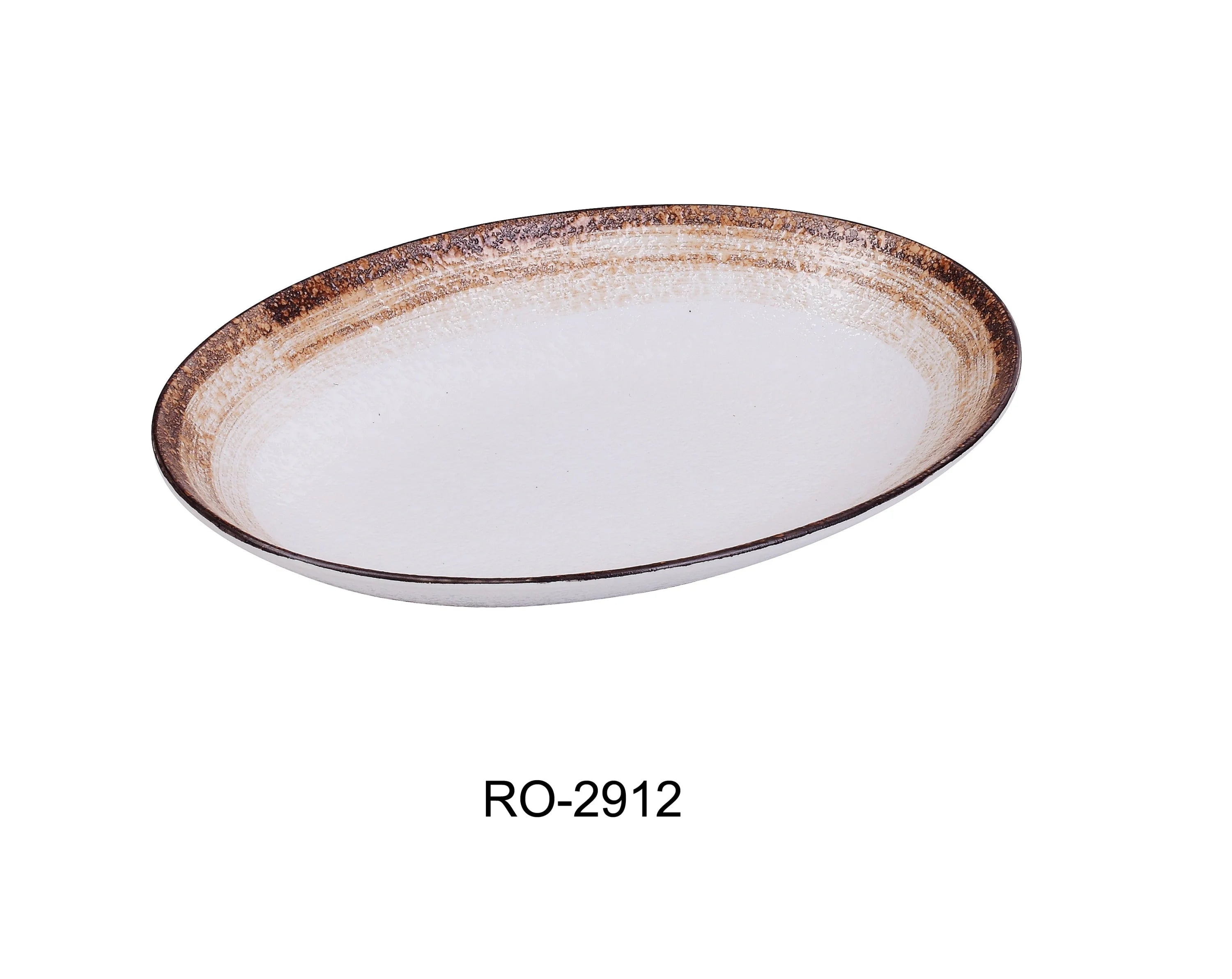 Rockeye-2 12" X 9" X 1 3/4" DEEP OVAL PLATE 28 OZ LUNESCAPE