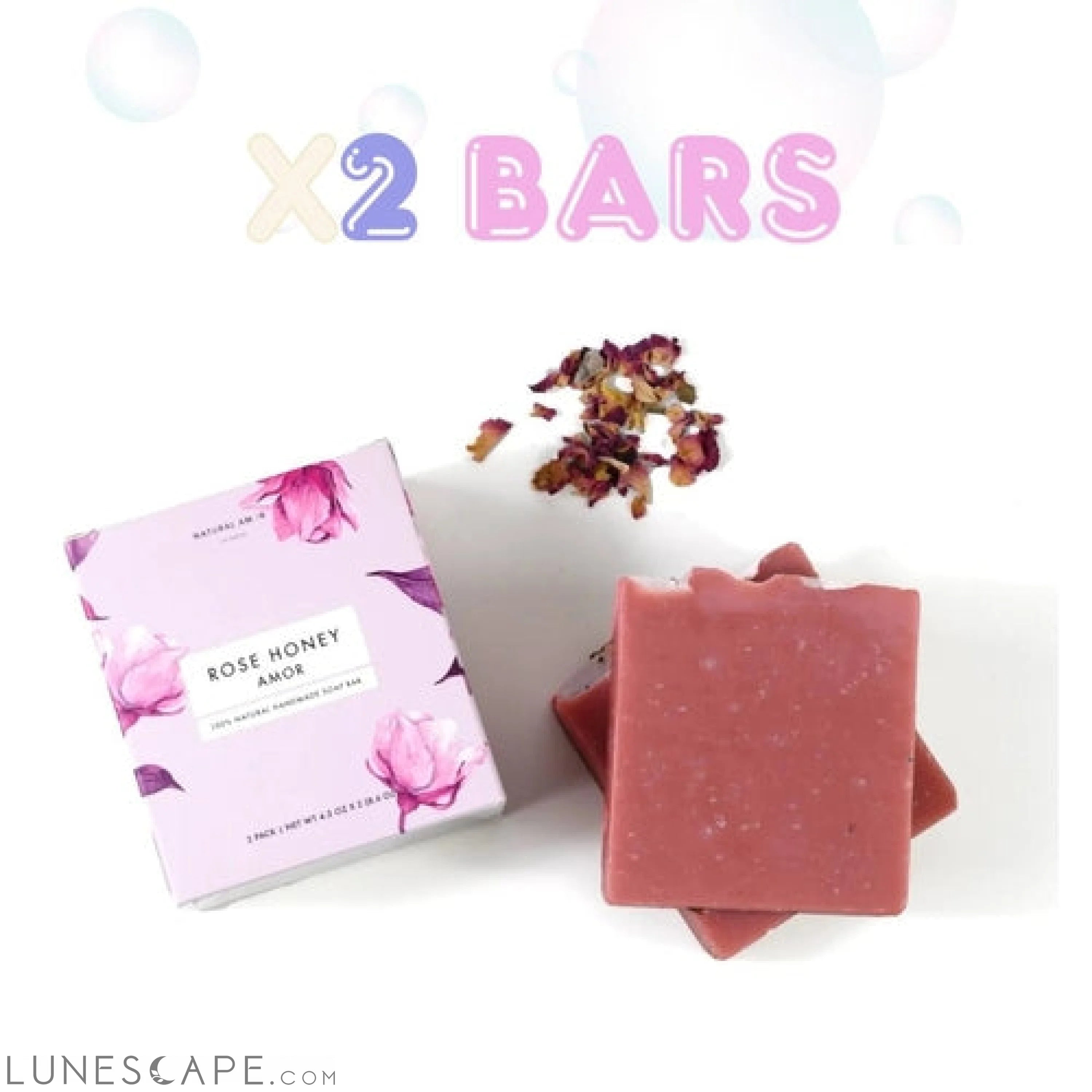 Rose Honey Handmade Soap 2pk LUNESCAPE