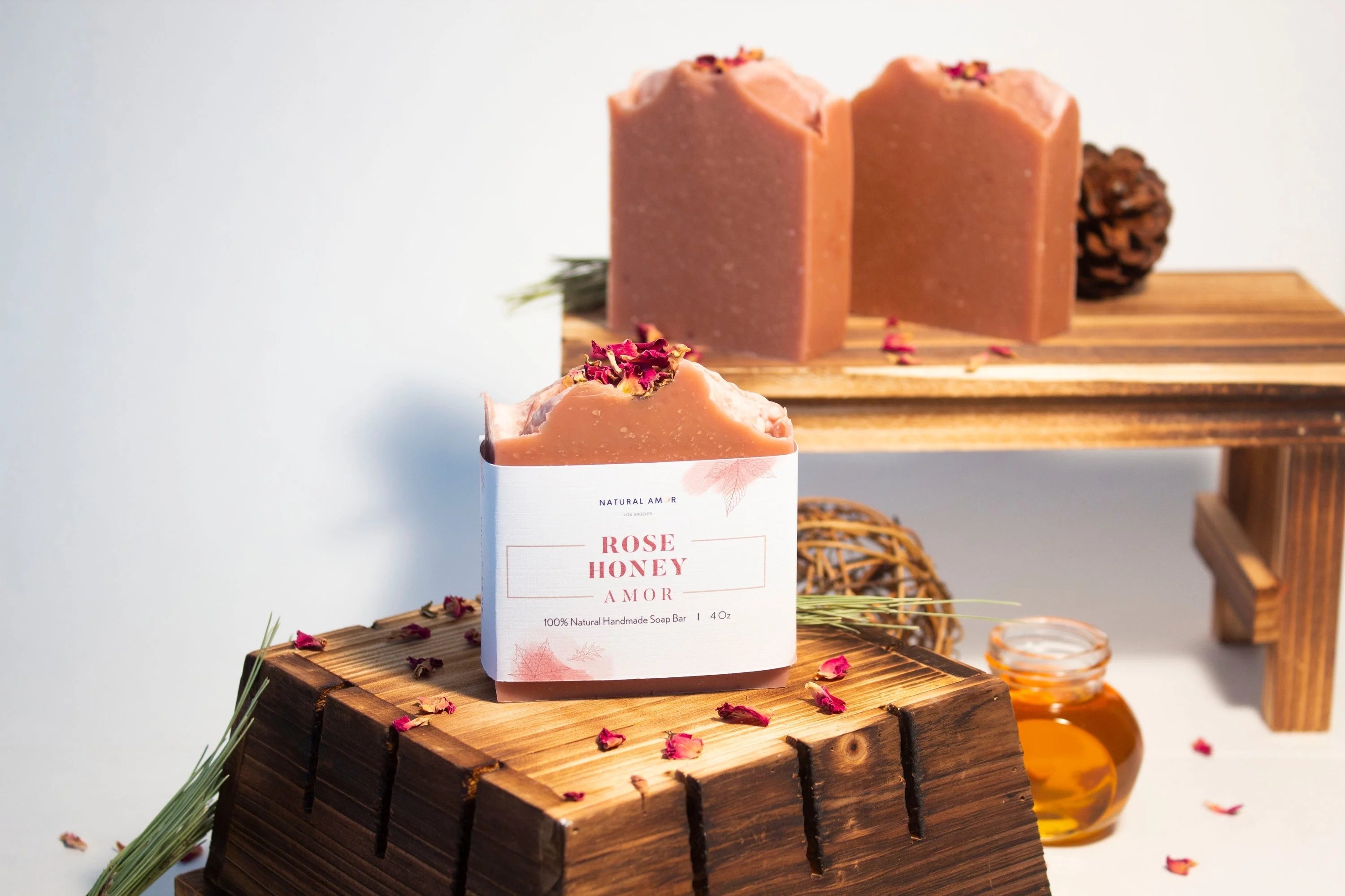 Rose Honey Soap Bar LUNESCAPE