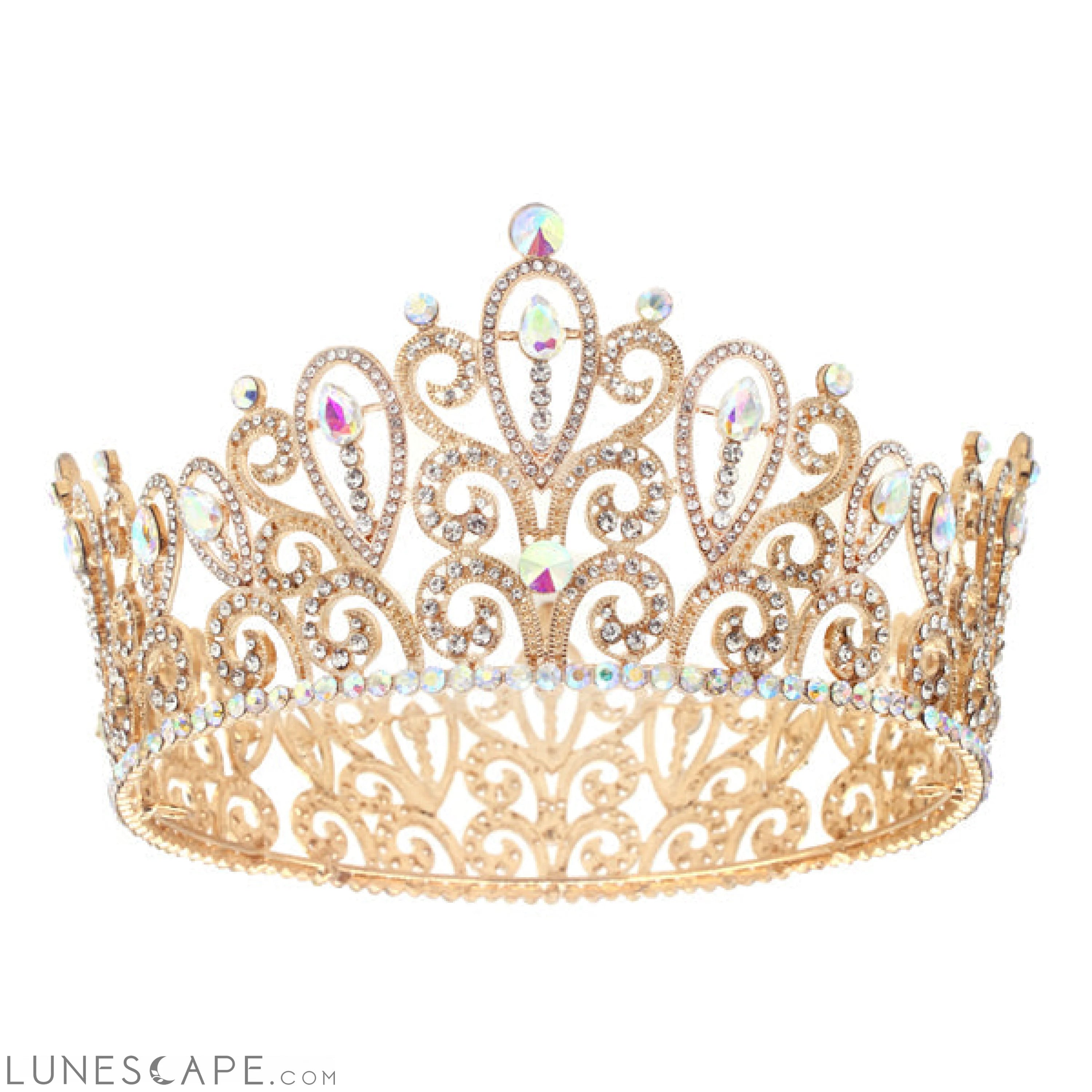 Royal Elegance Rhinestone Tiara LUNESCAPE