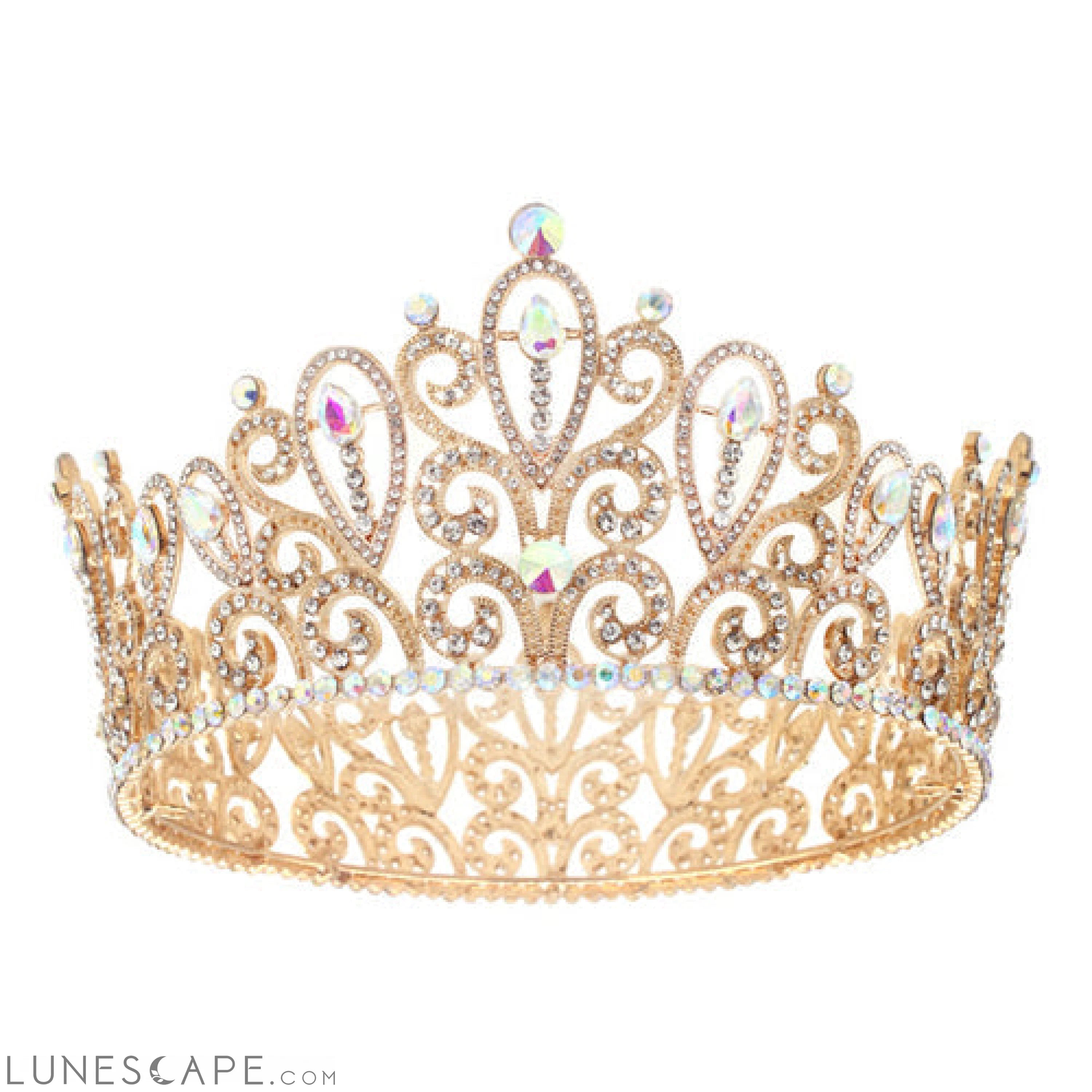 Royal Elegance Rhinestone Tiara LUNESCAPE