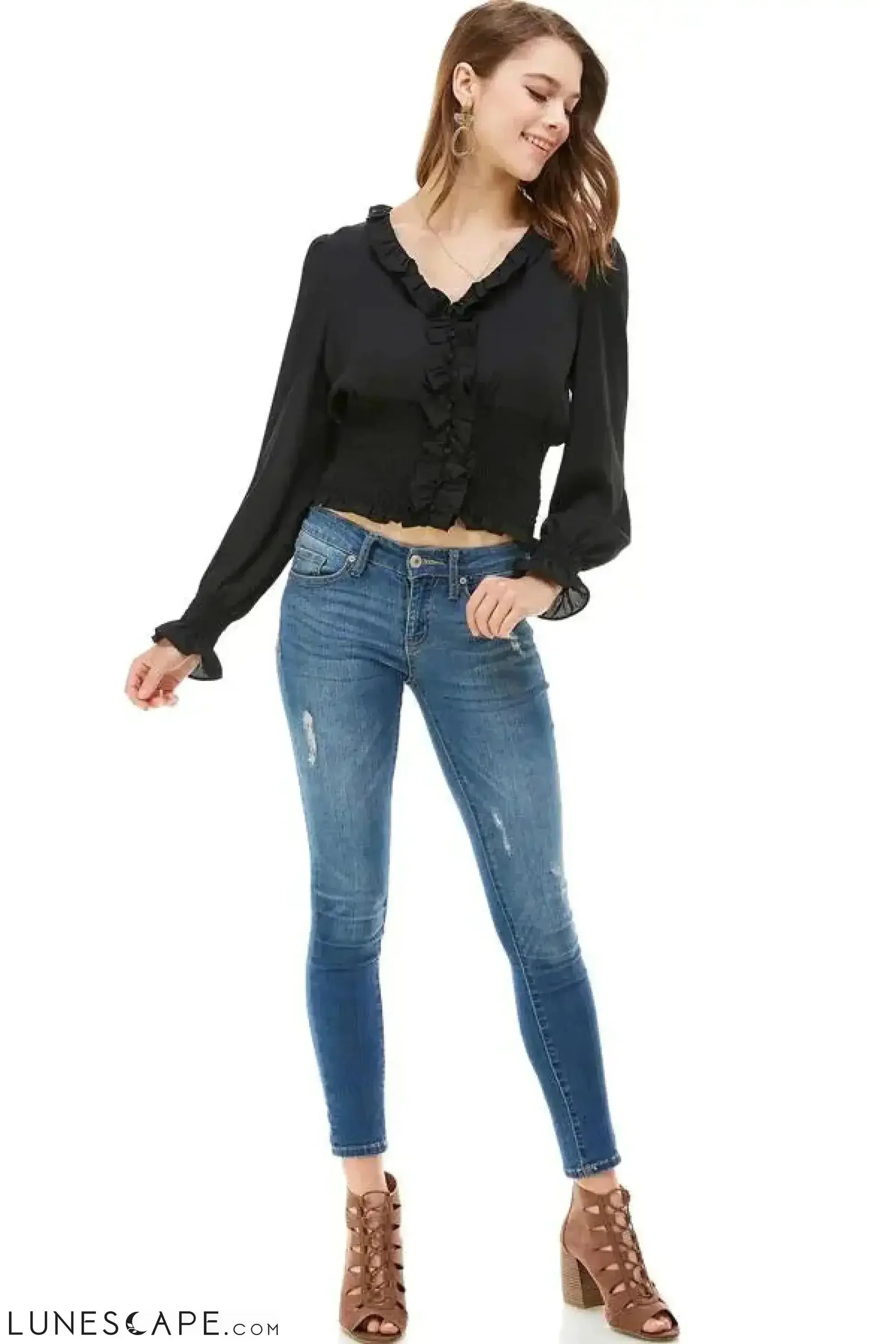 Ruffled Blouse LUNESCAPE