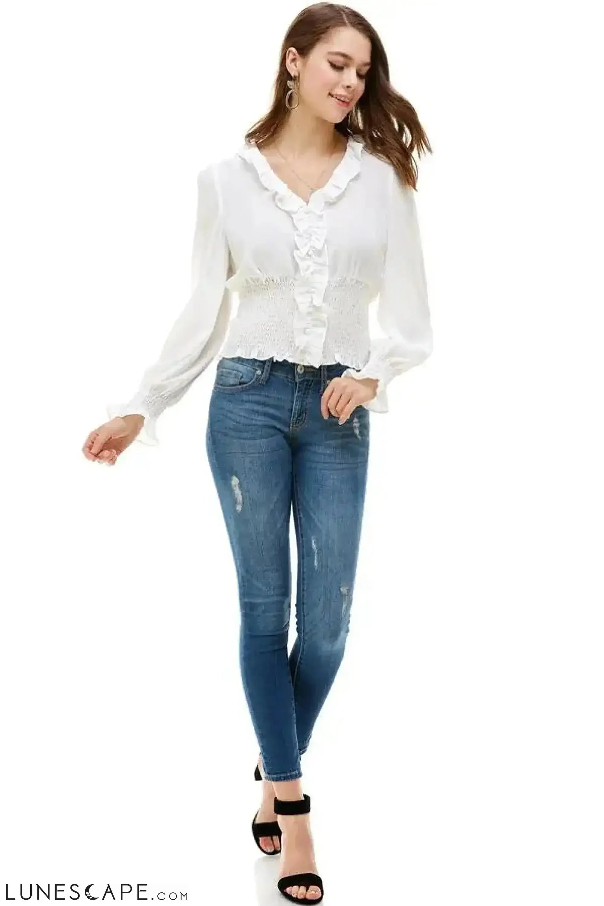Ruffled Blouse LUNESCAPE