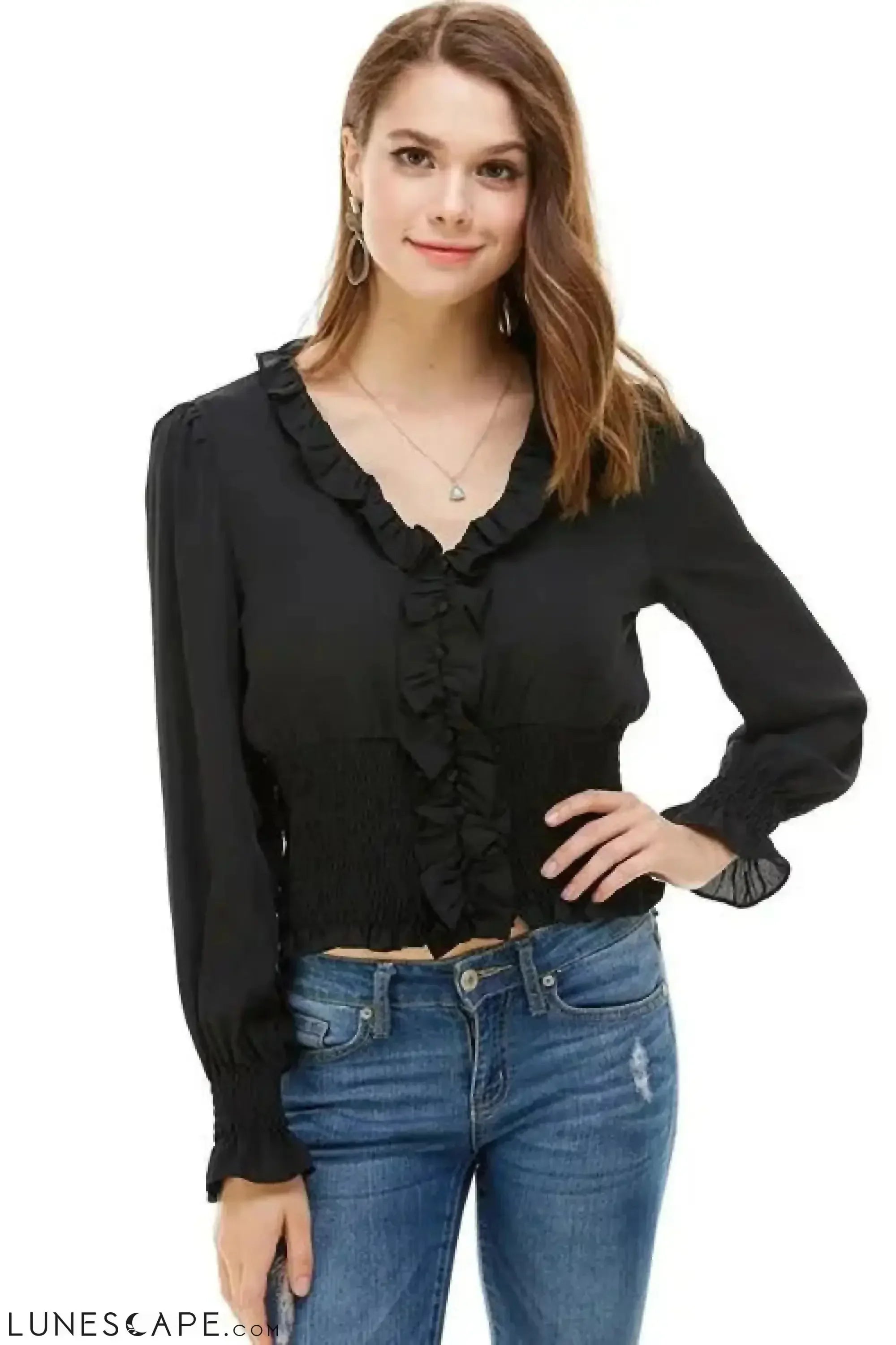 Ruffled Blouse LUNESCAPE