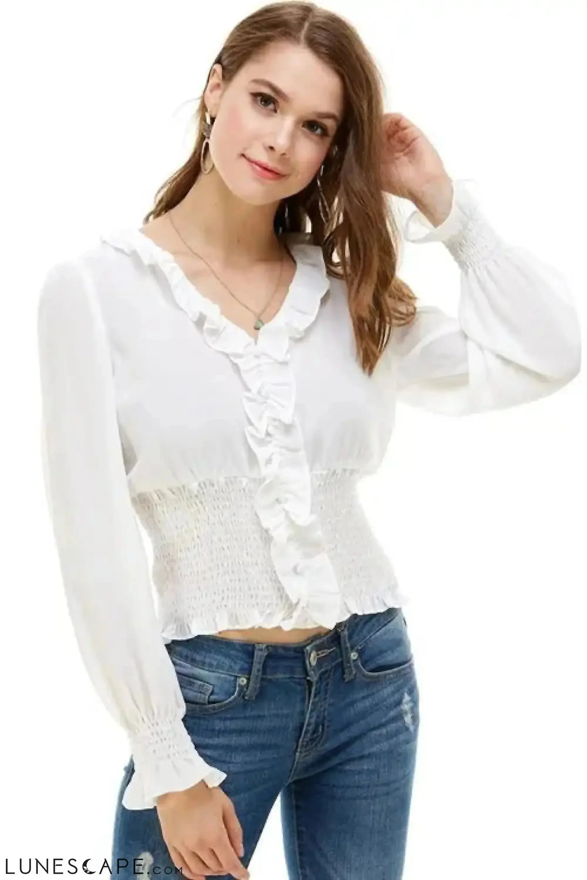 Ruffled Blouse LUNESCAPE