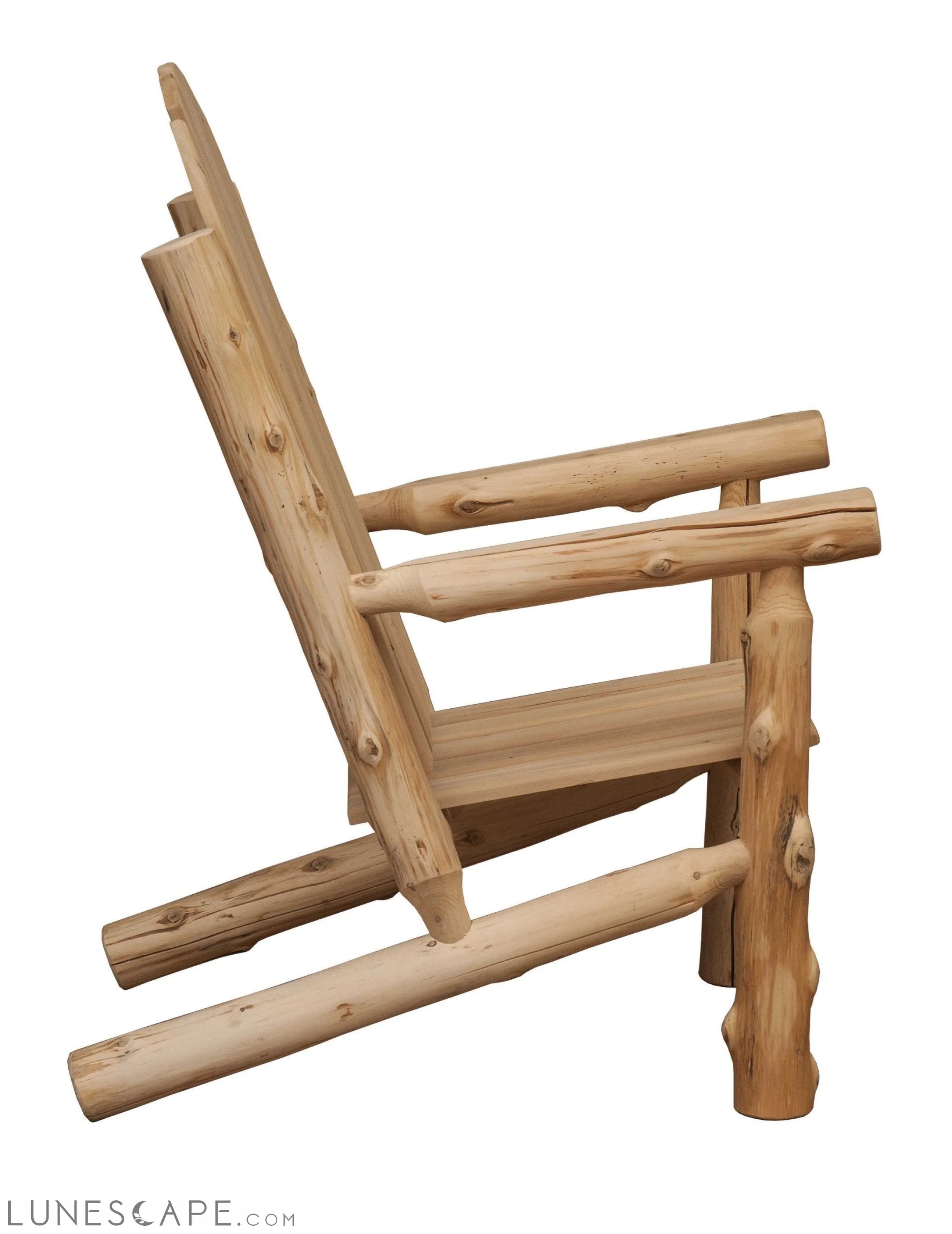Rustic and Natural Cedar Adirondack Chair LUNESCAPE