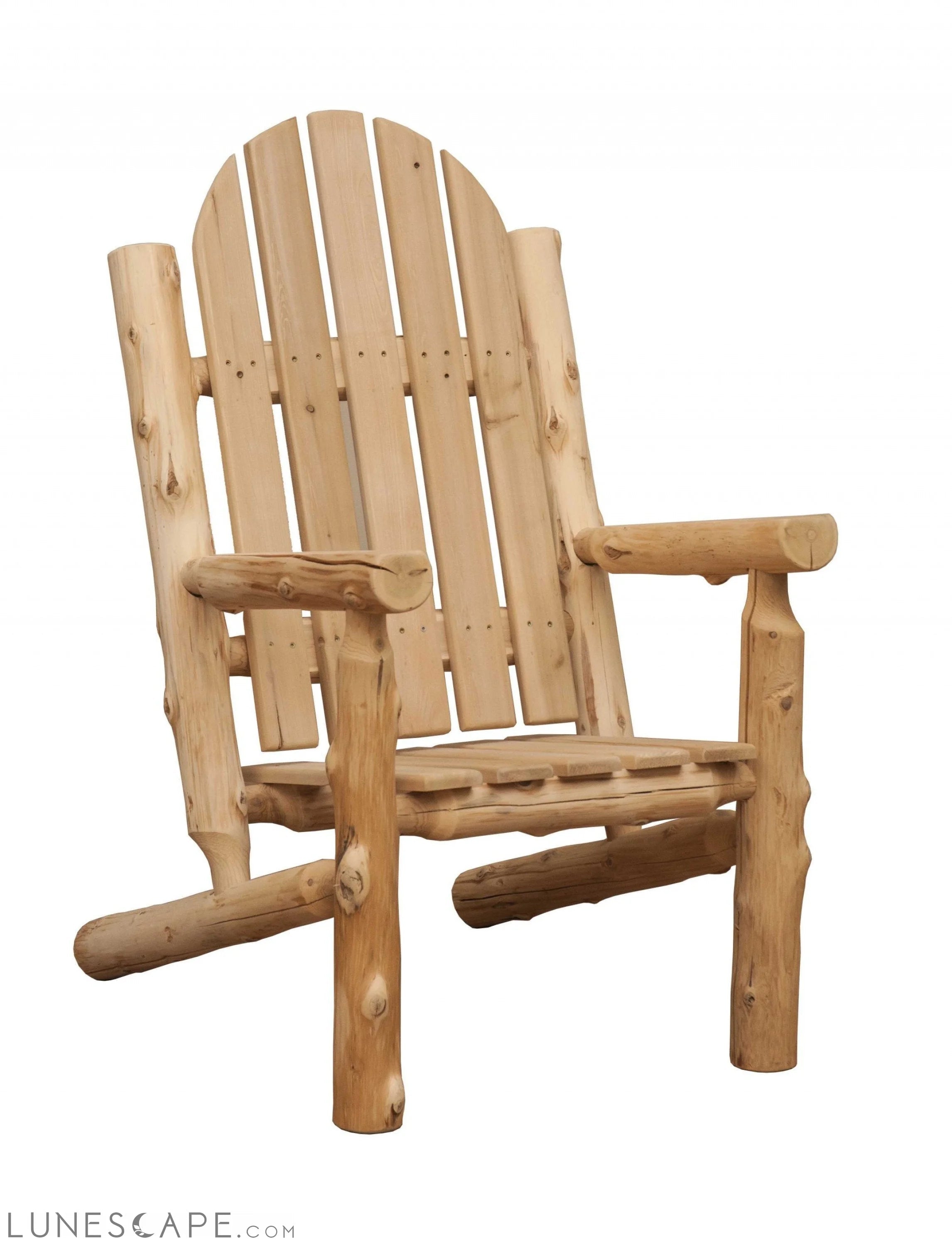 Rustic and Natural Cedar Adirondack Chair LUNESCAPE