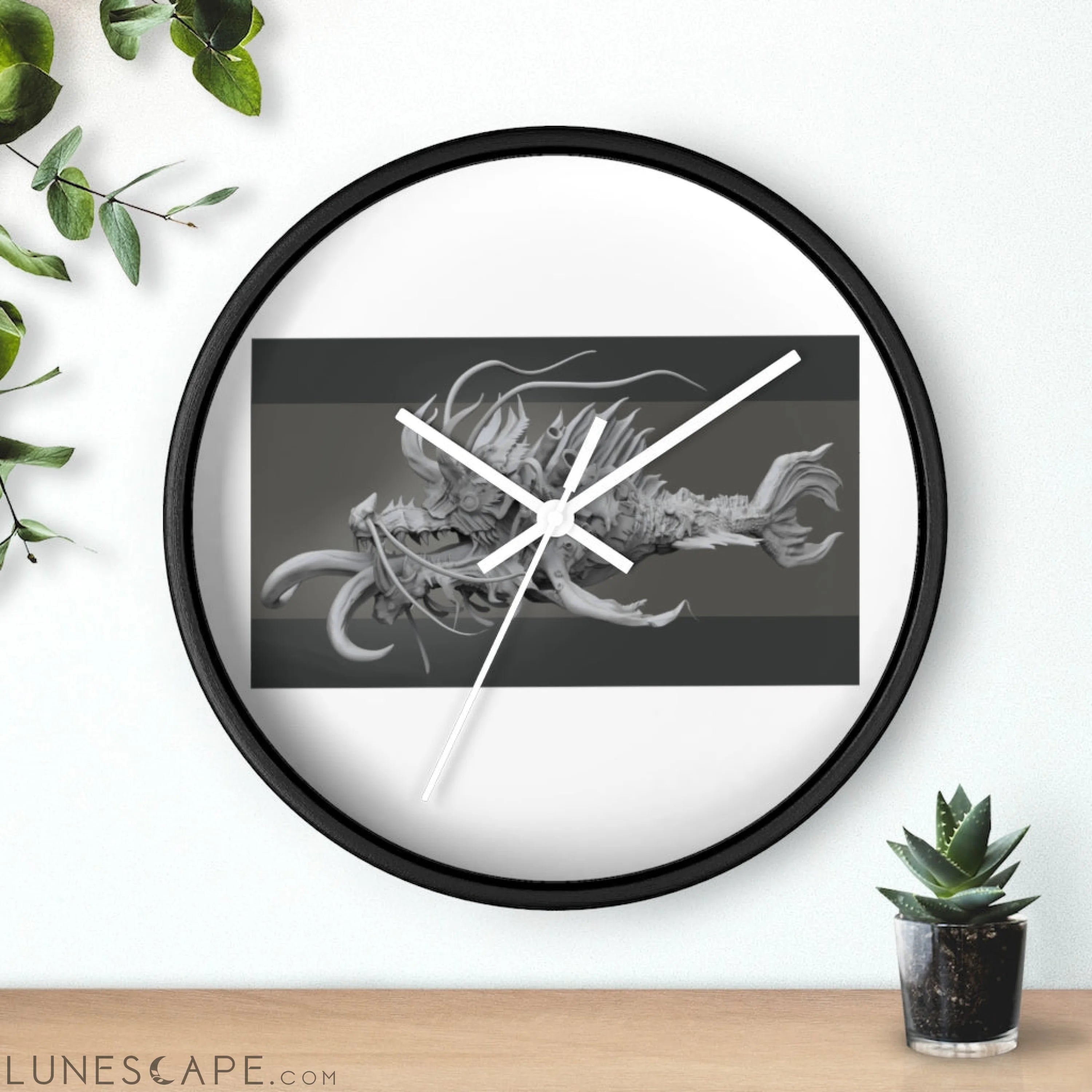 Ryuuk The Fish Dragon God Wall clock LUNESCAPE