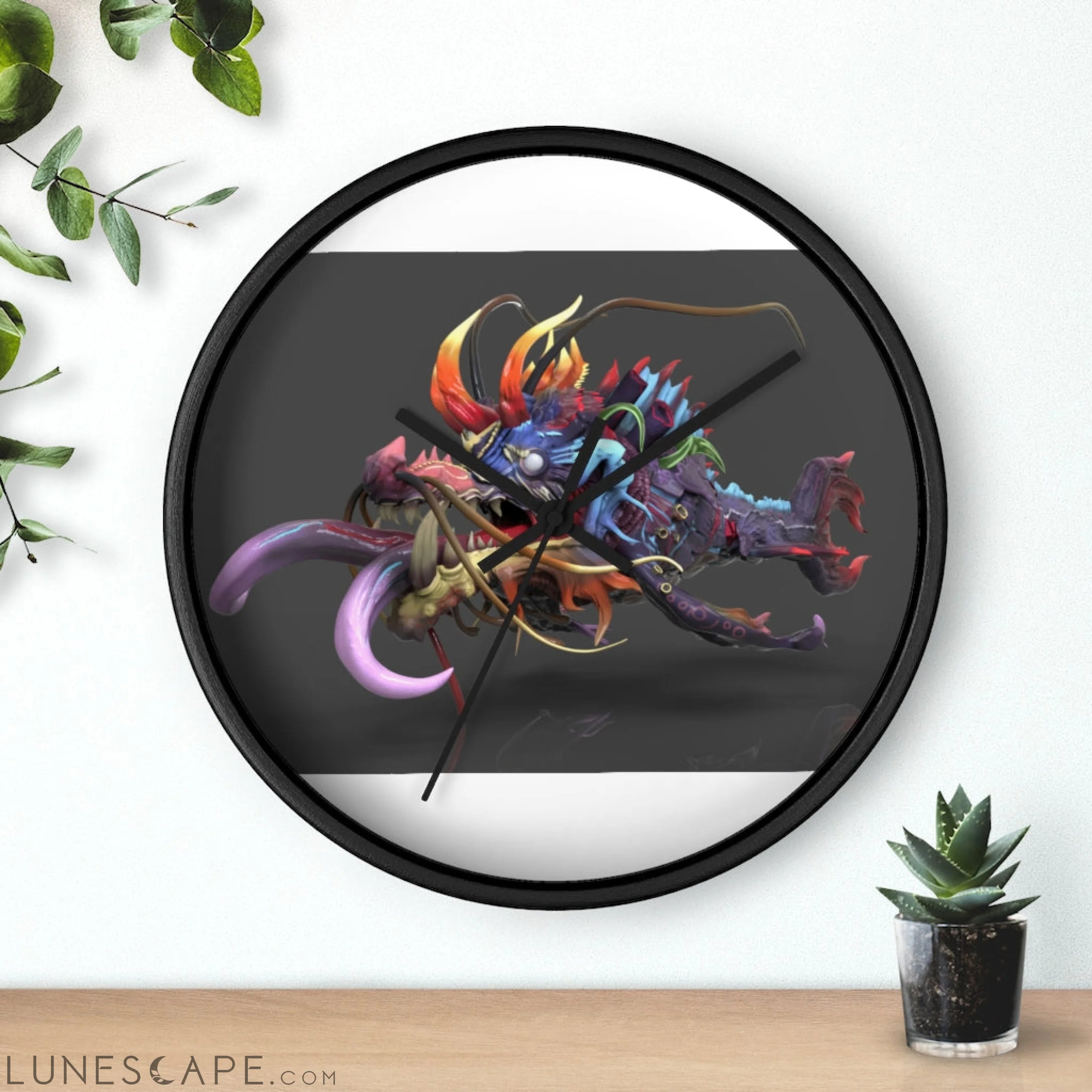 Ryuuk the Fish Dragon God Wall clock LUNESCAPE