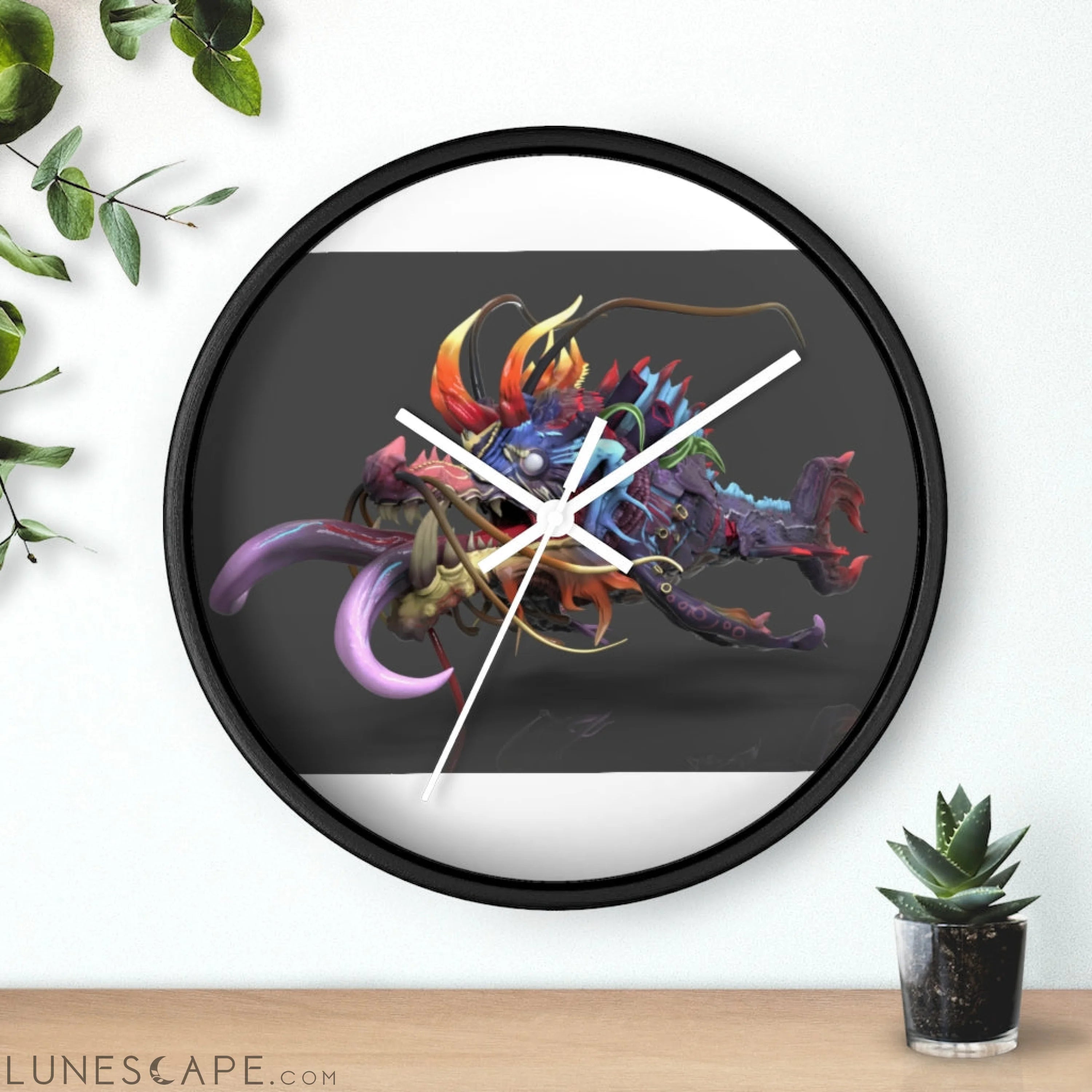 Ryuuk the Fish Dragon God Wall clock LUNESCAPE
