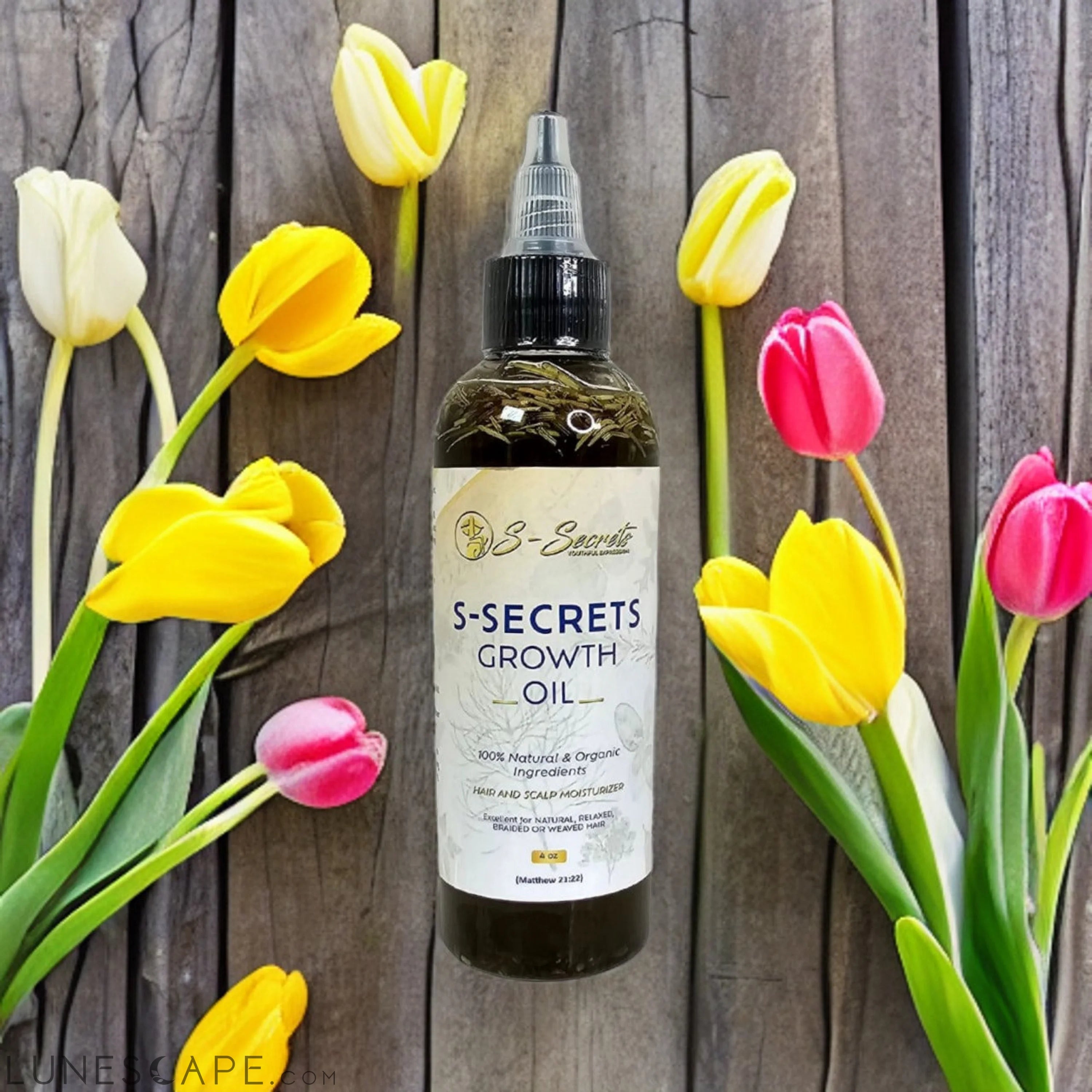 S-Secrets Hair Growth Oil 2oz, Herbs, Biotin, essential oils For All LUNESCAPE