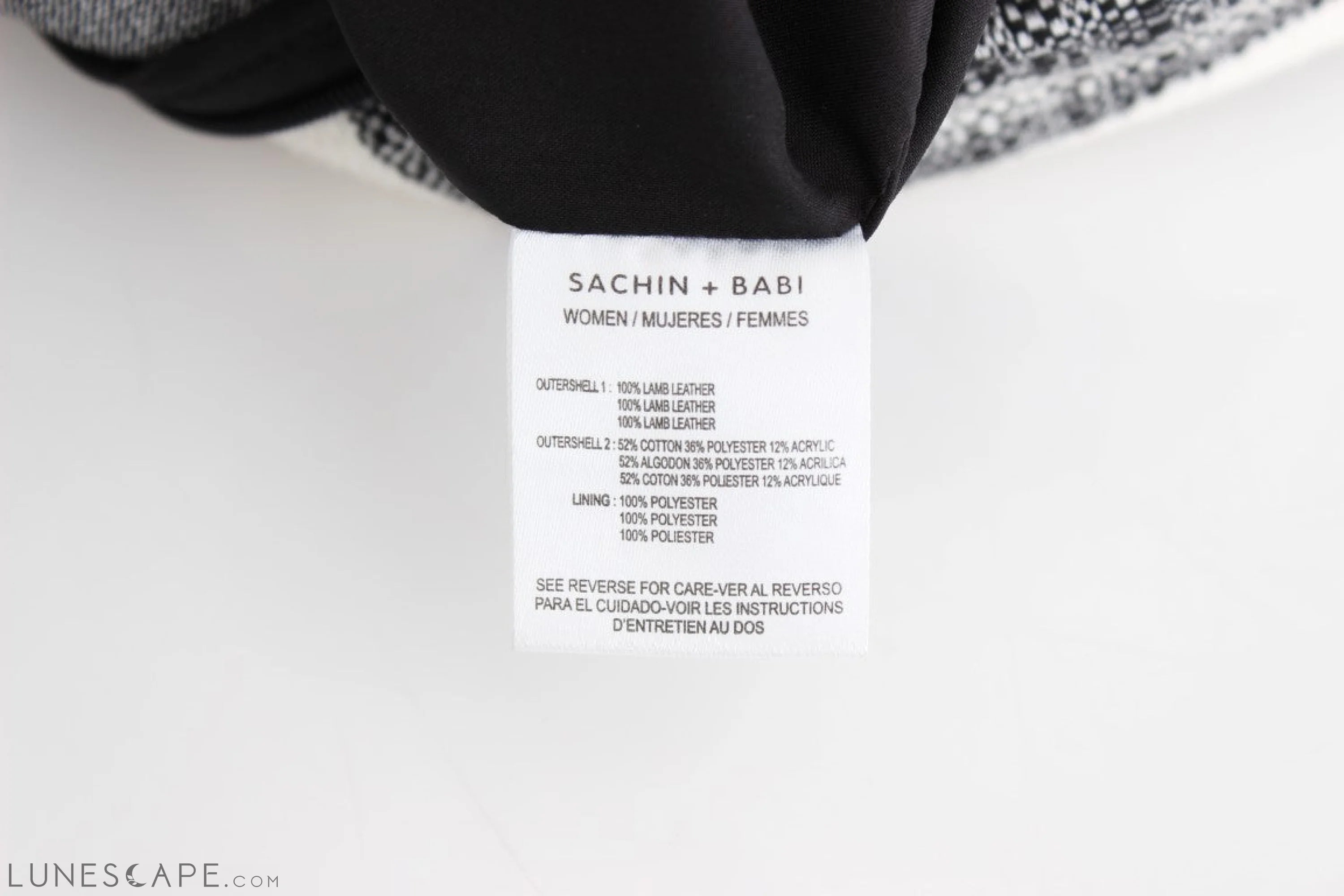 Sachin & Babi Elegant Leather Liza Skirt in Black and Gray LUNESCAPE