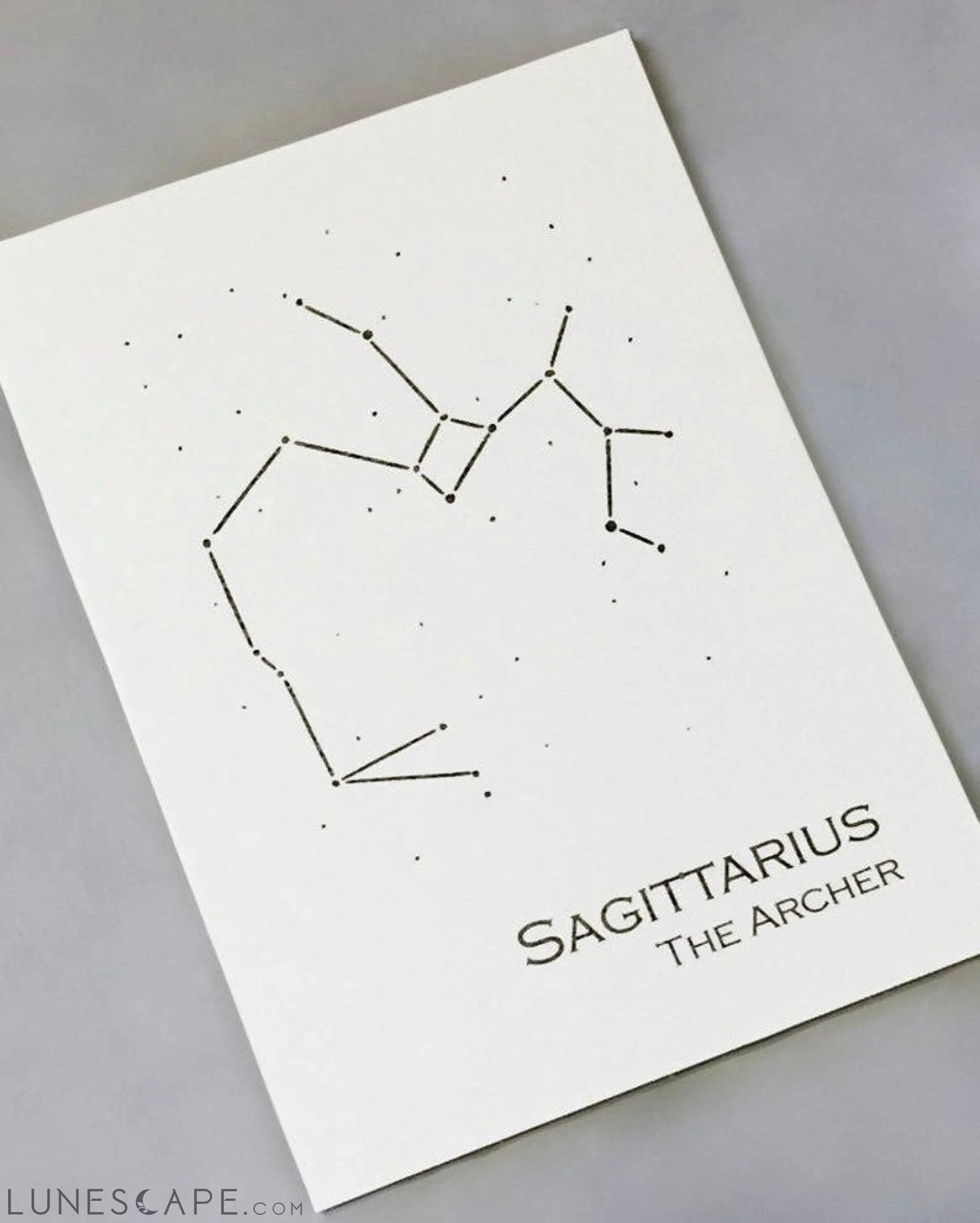 Sagittarius Constellation Zodiac Art Print LUNESCAPE