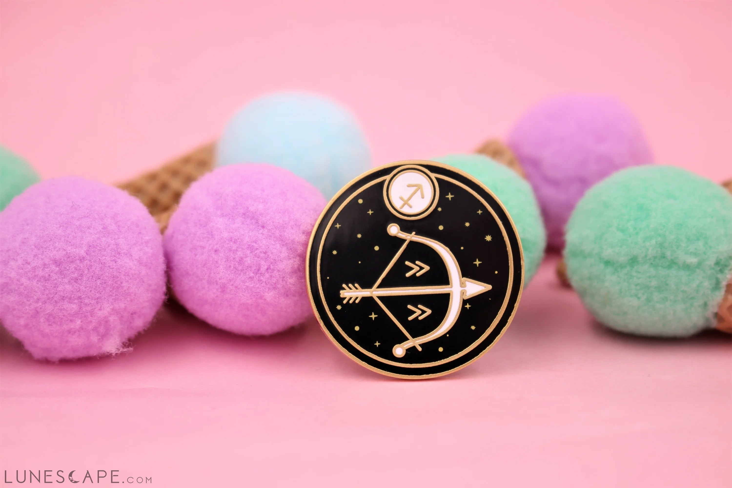 Sagittarius Zodiac Sign Enamel Pin LUNESCAPE