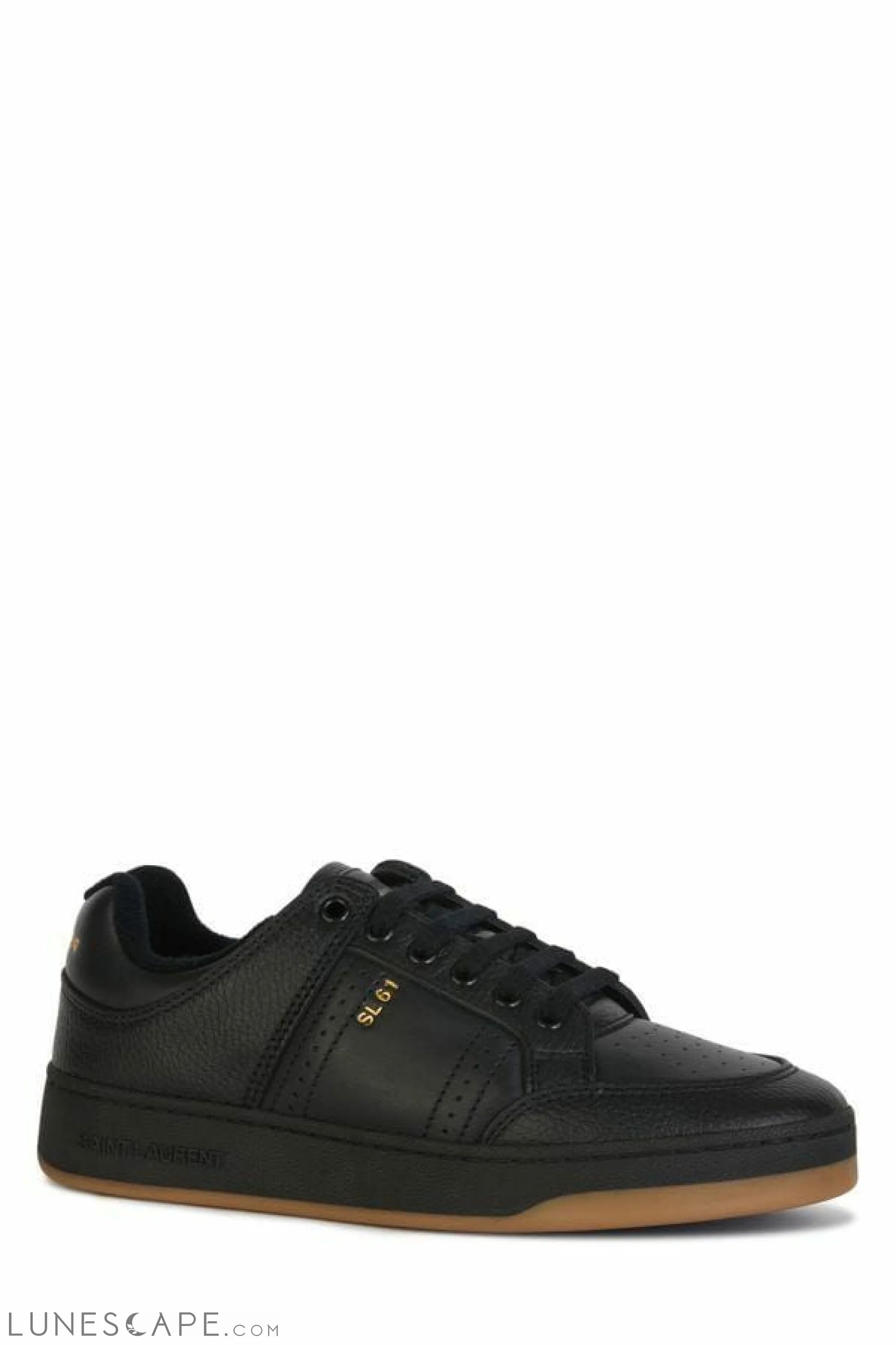 Saint Laurent Elegant Black Low-Top Leather Sneakers LUNESCAPE