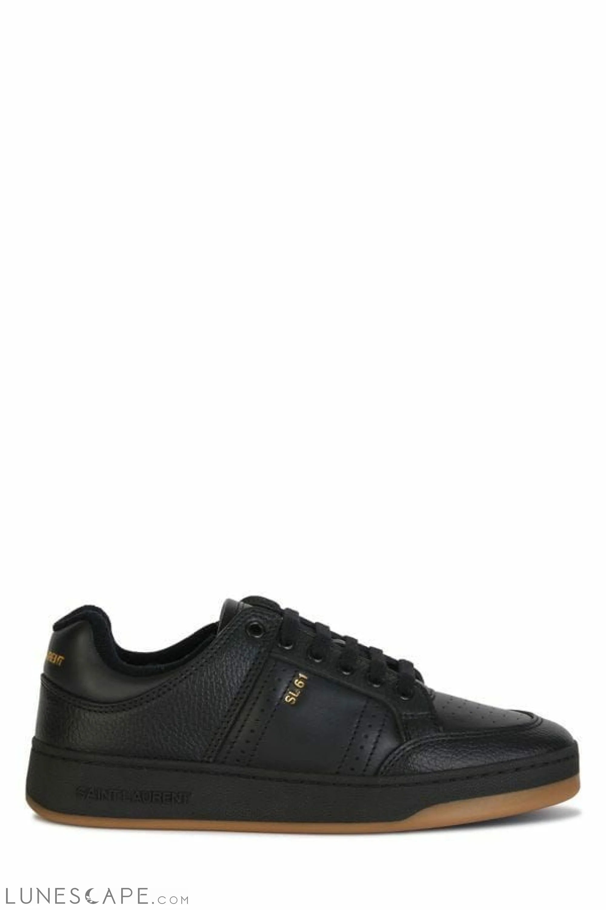 Saint Laurent Elegant Black Low-Top Leather Sneakers LUNESCAPE