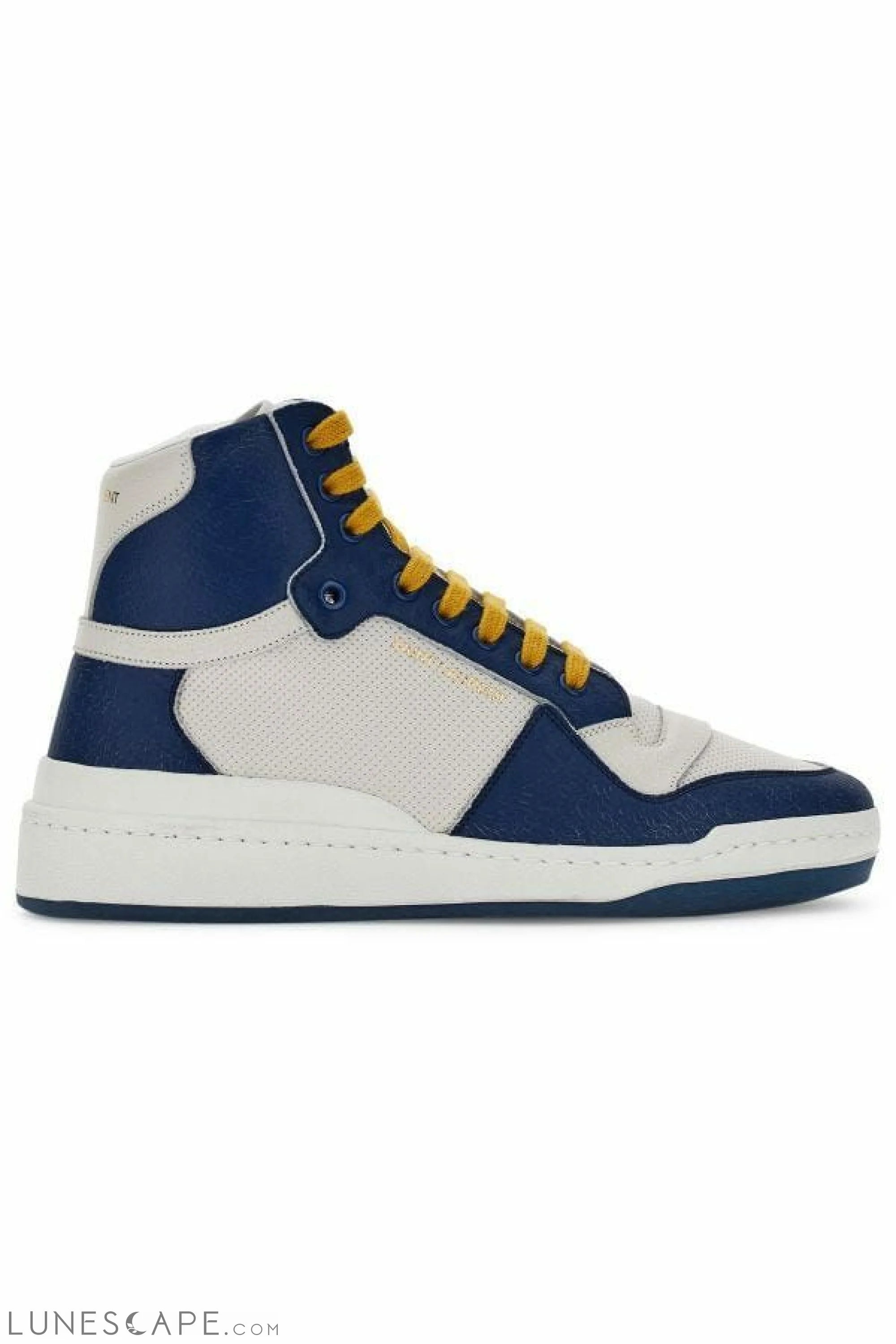 Saint Laurent Elevate Your Style with Mid-Top Blue Luxury Sneakers LUNESCAPE