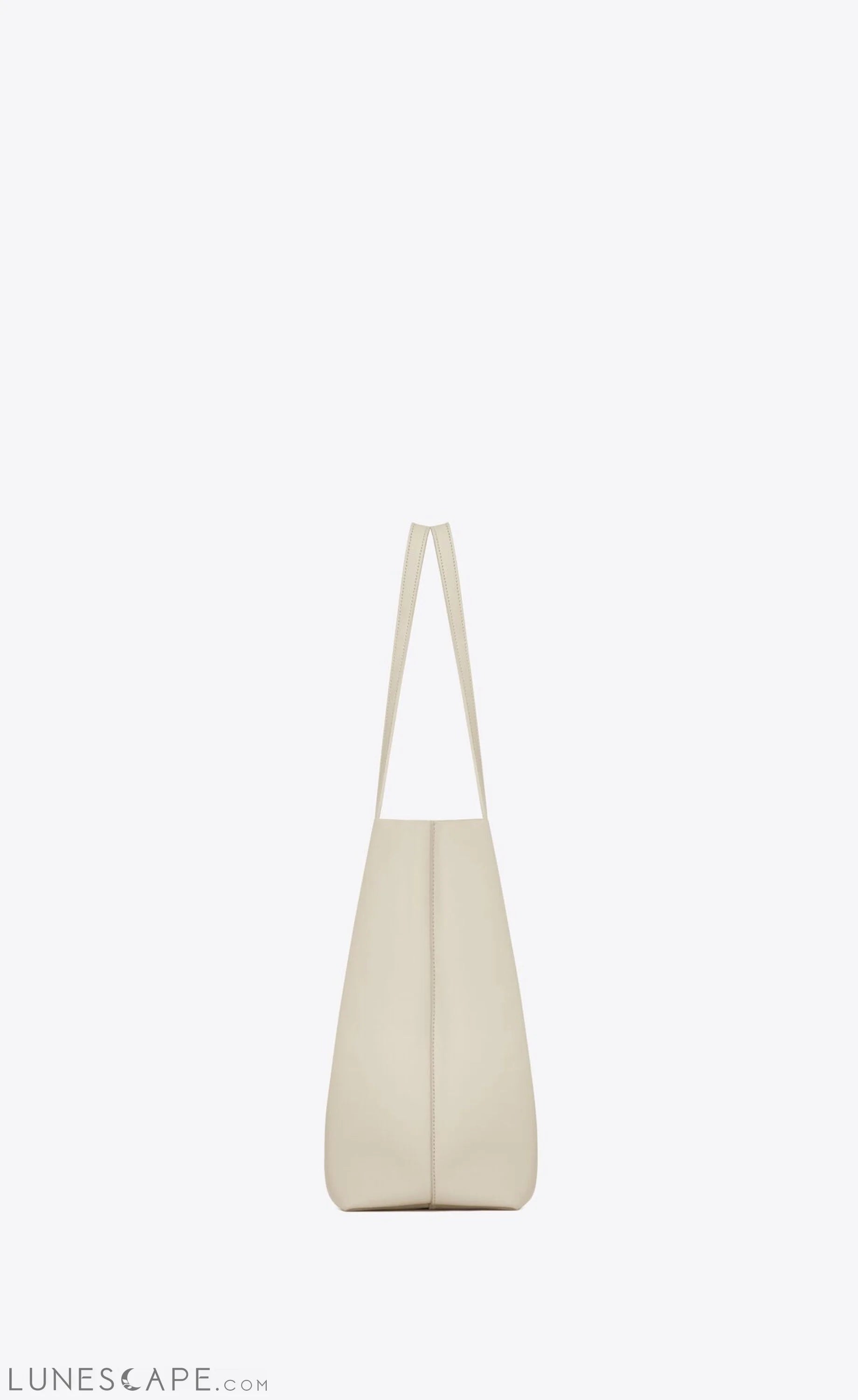 Saint Laurent White Calf Leather Tote Shoulder Bag LUNESCAPE